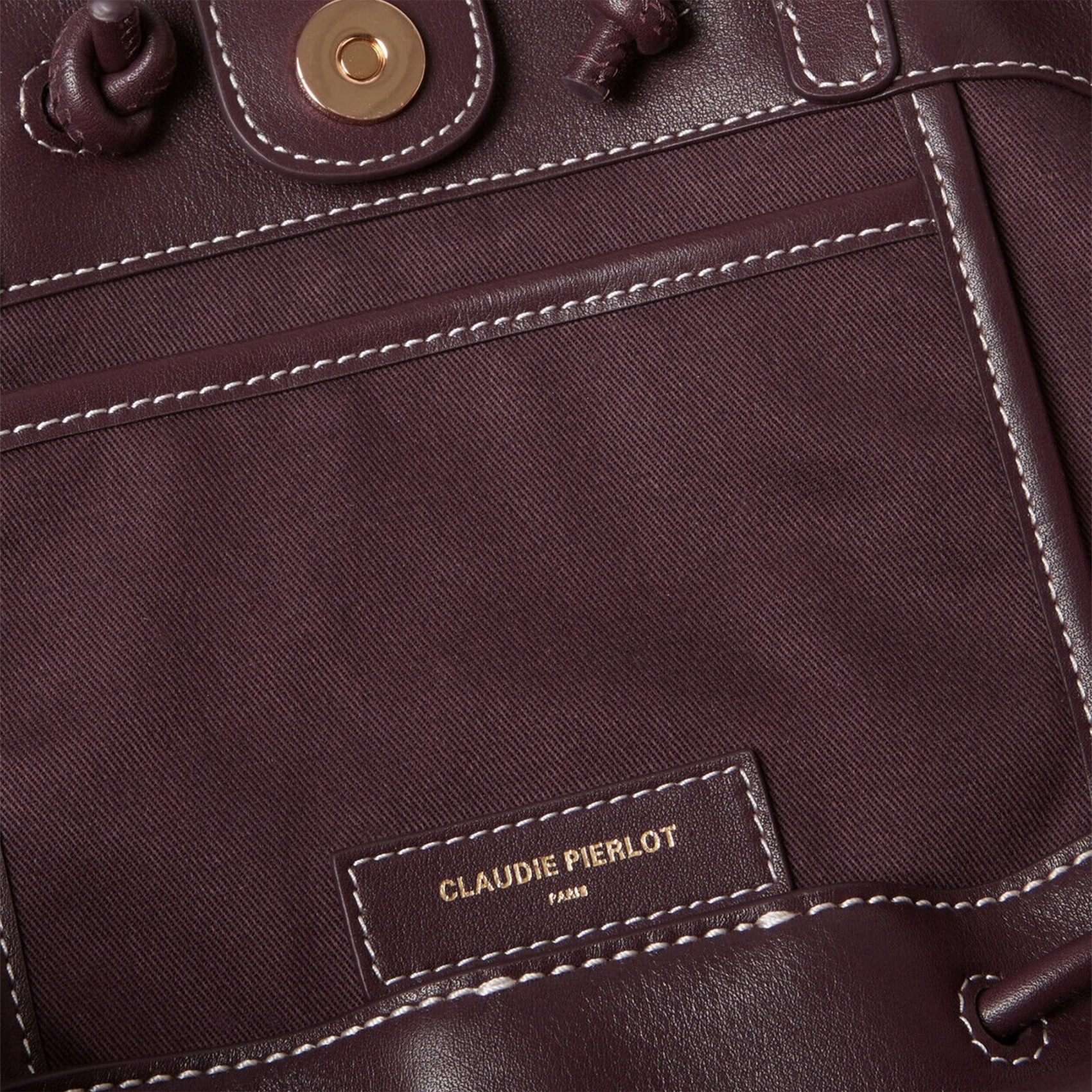 Cabas en cuir lisse CLAUDIE PIERLOT Rouge