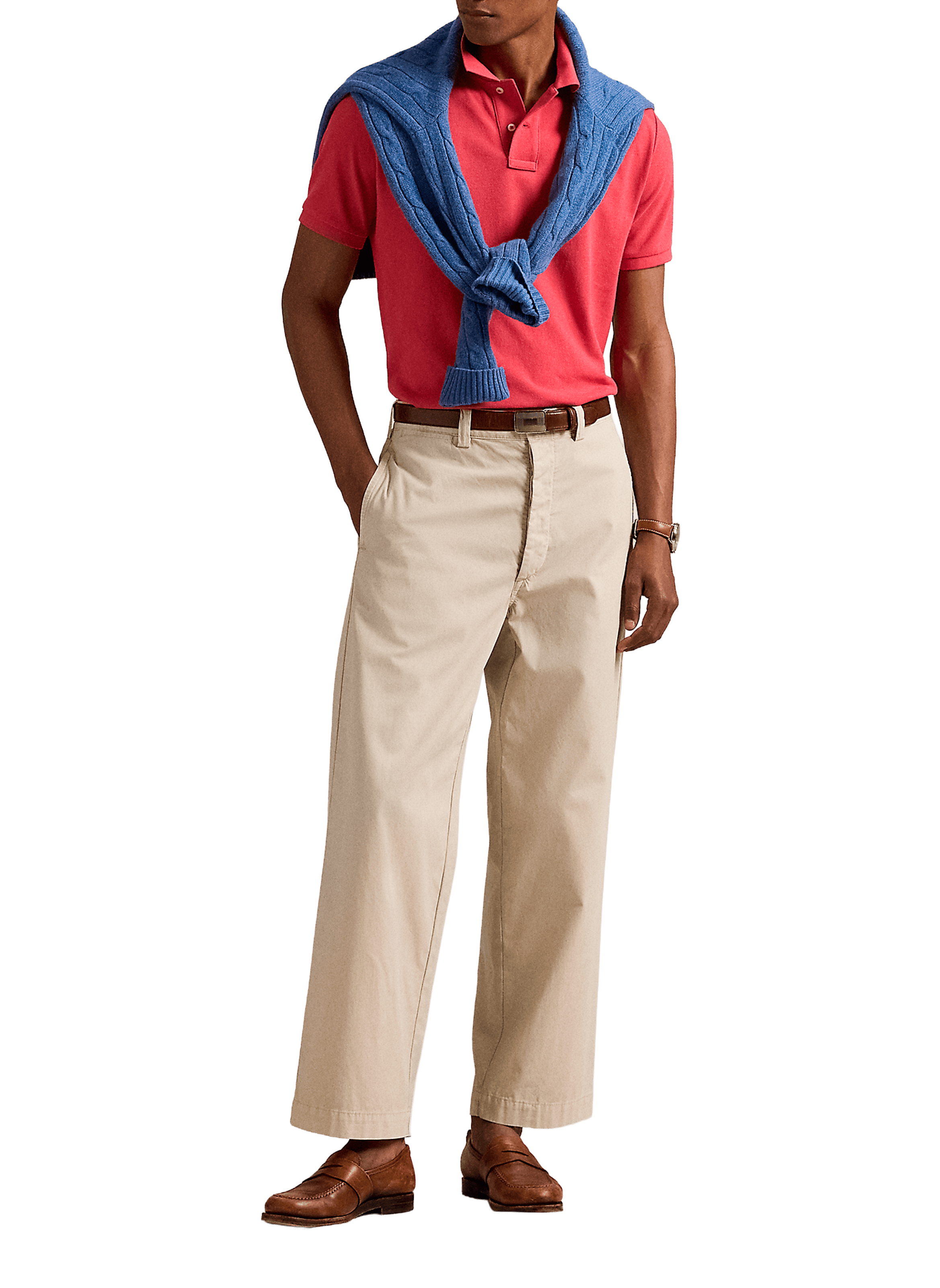 Organic cotton piqué polo shirt POLO RALPH LAUREN Red