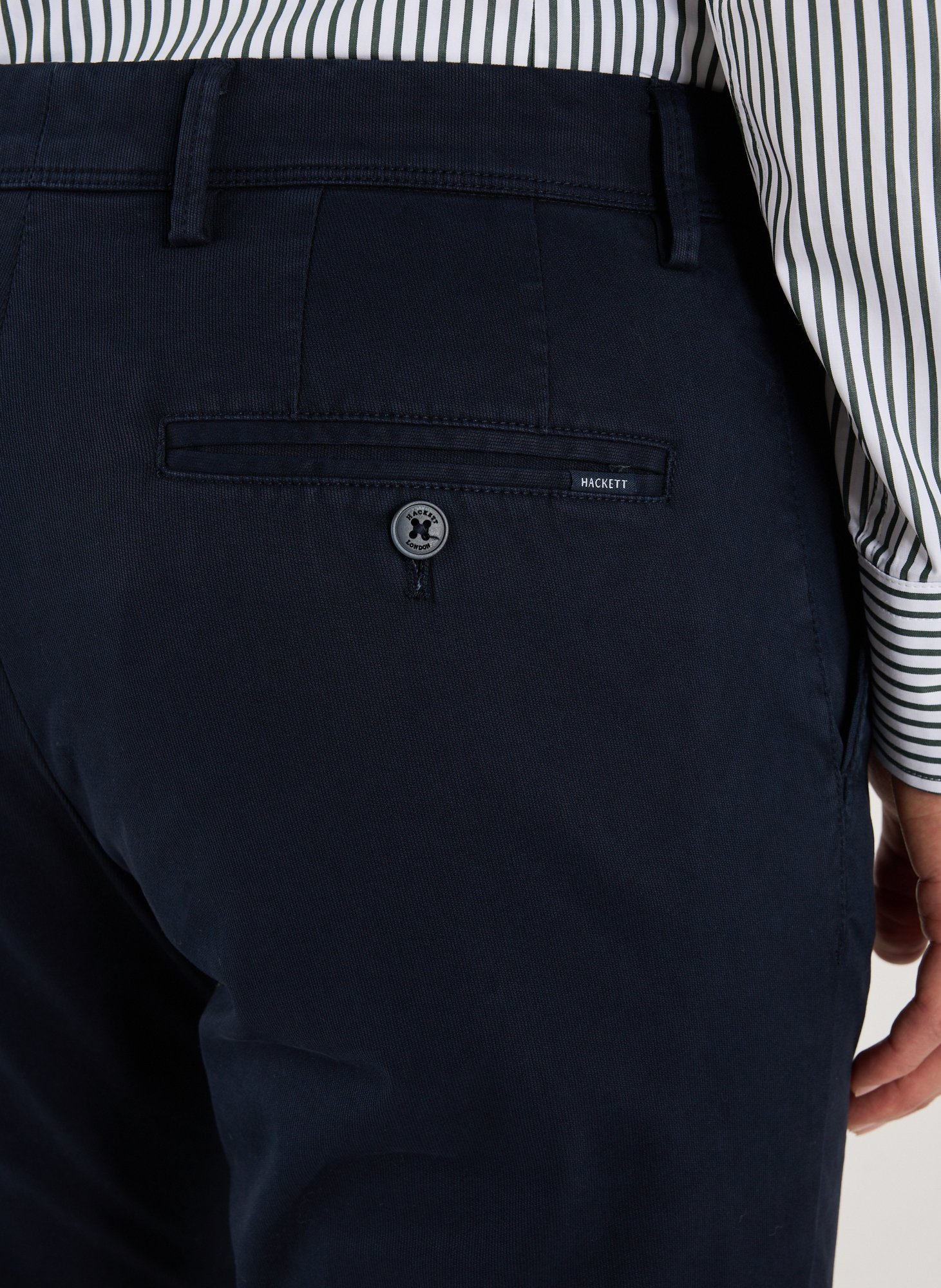 Slim fit cotton-blend trousers HACKETT Blue