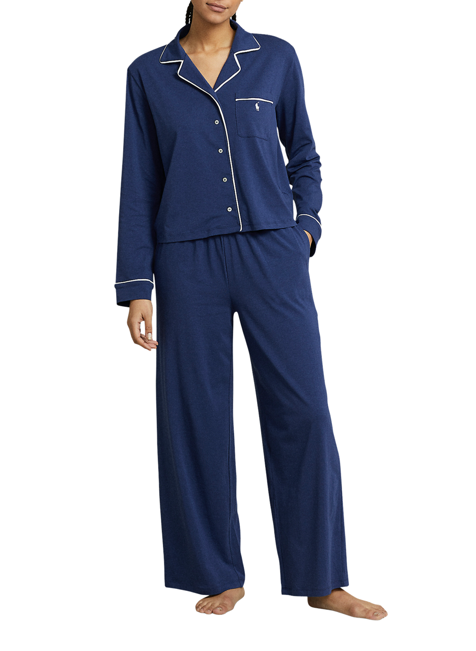 POLO RALPH LAUREN Ensemble de pyjama uni en coton mélangé Bleu