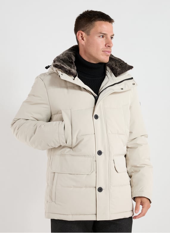 Straight hooded parka | Grey by STRELLSON Straight hooded parka Grey