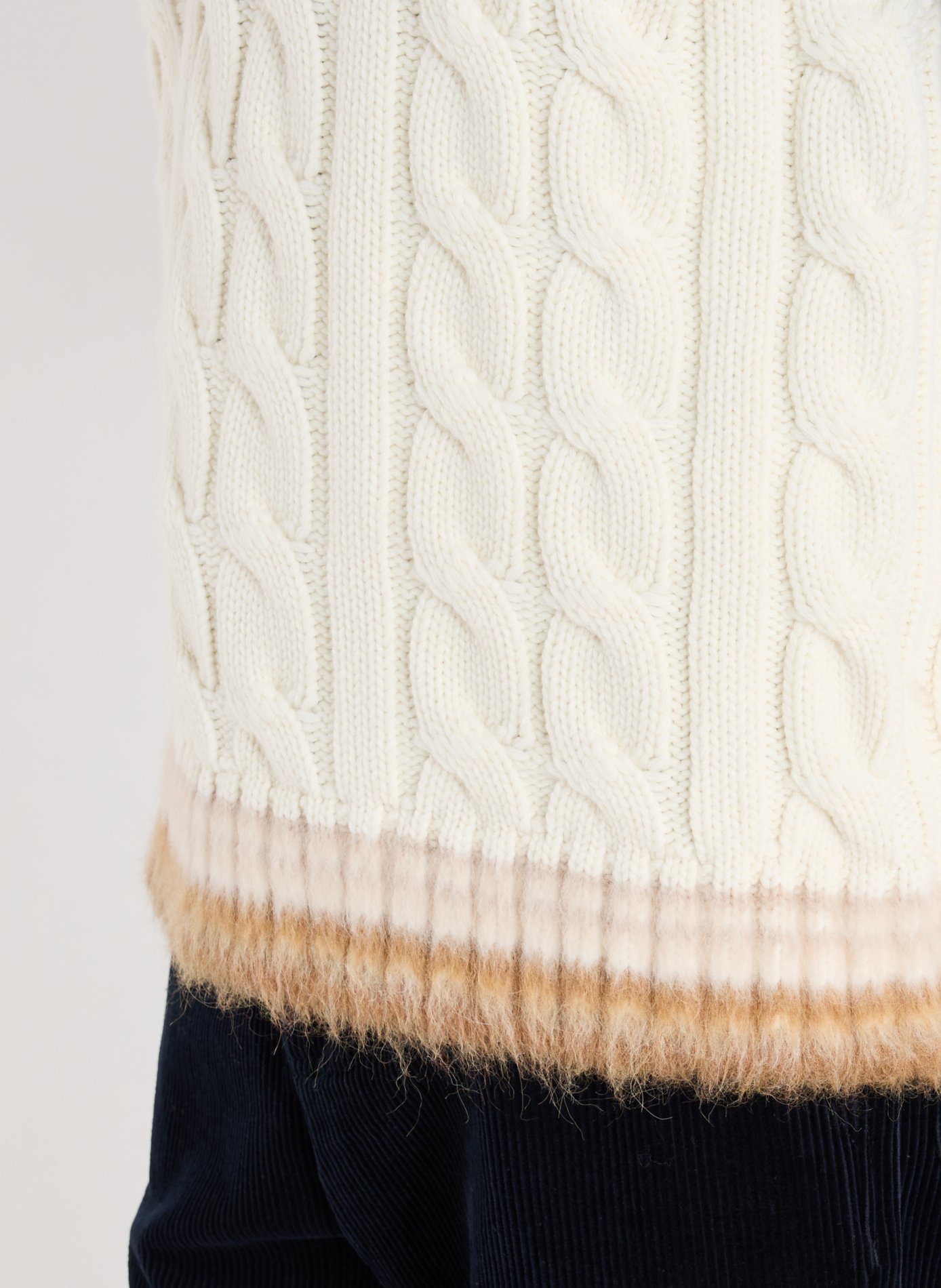 Sleeveless twisted wool sweater LACOSTE White