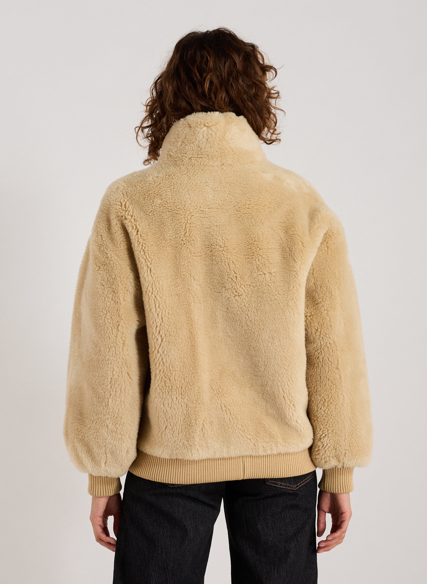 Wool high neck jacket R2W Beige