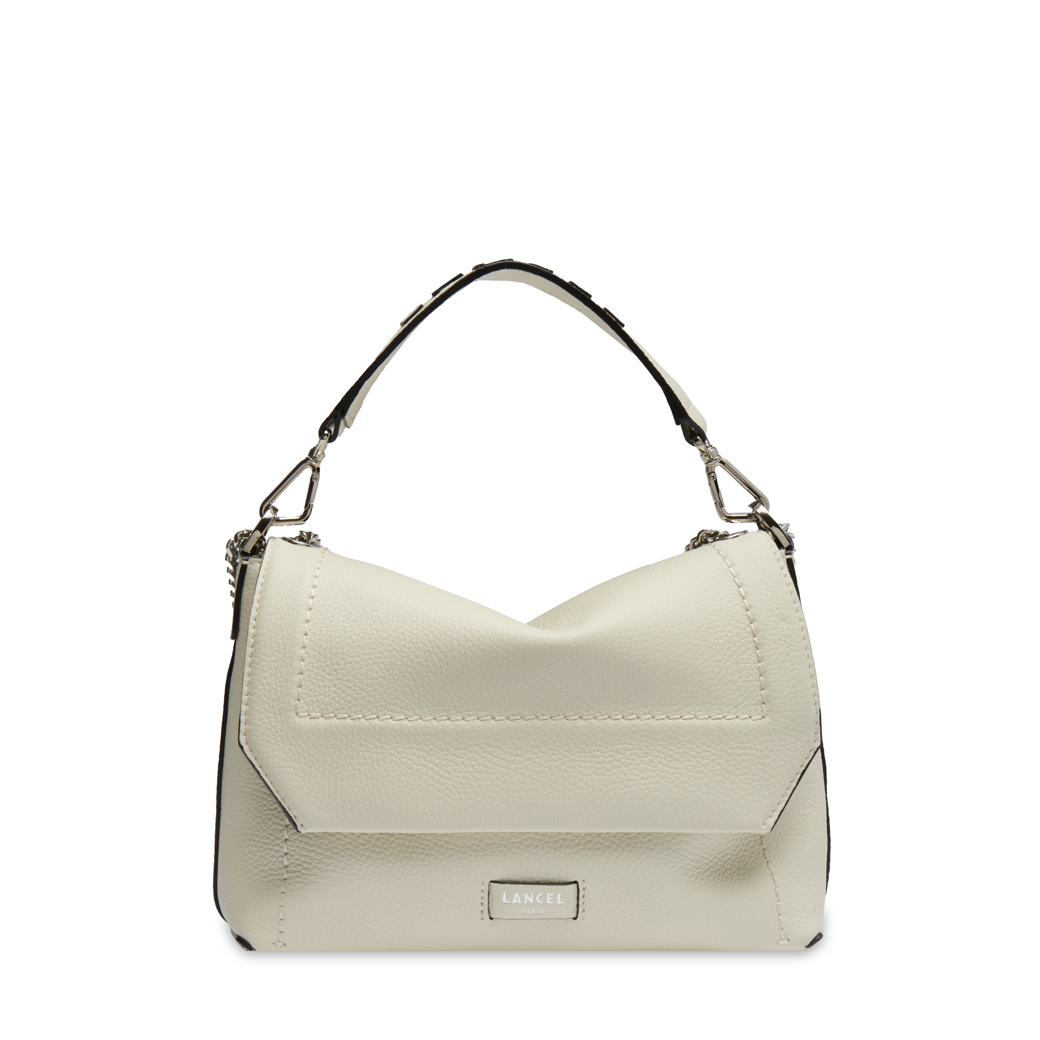 Sac rabat m ninon soft de lancel en cuir LANCEL Blanc