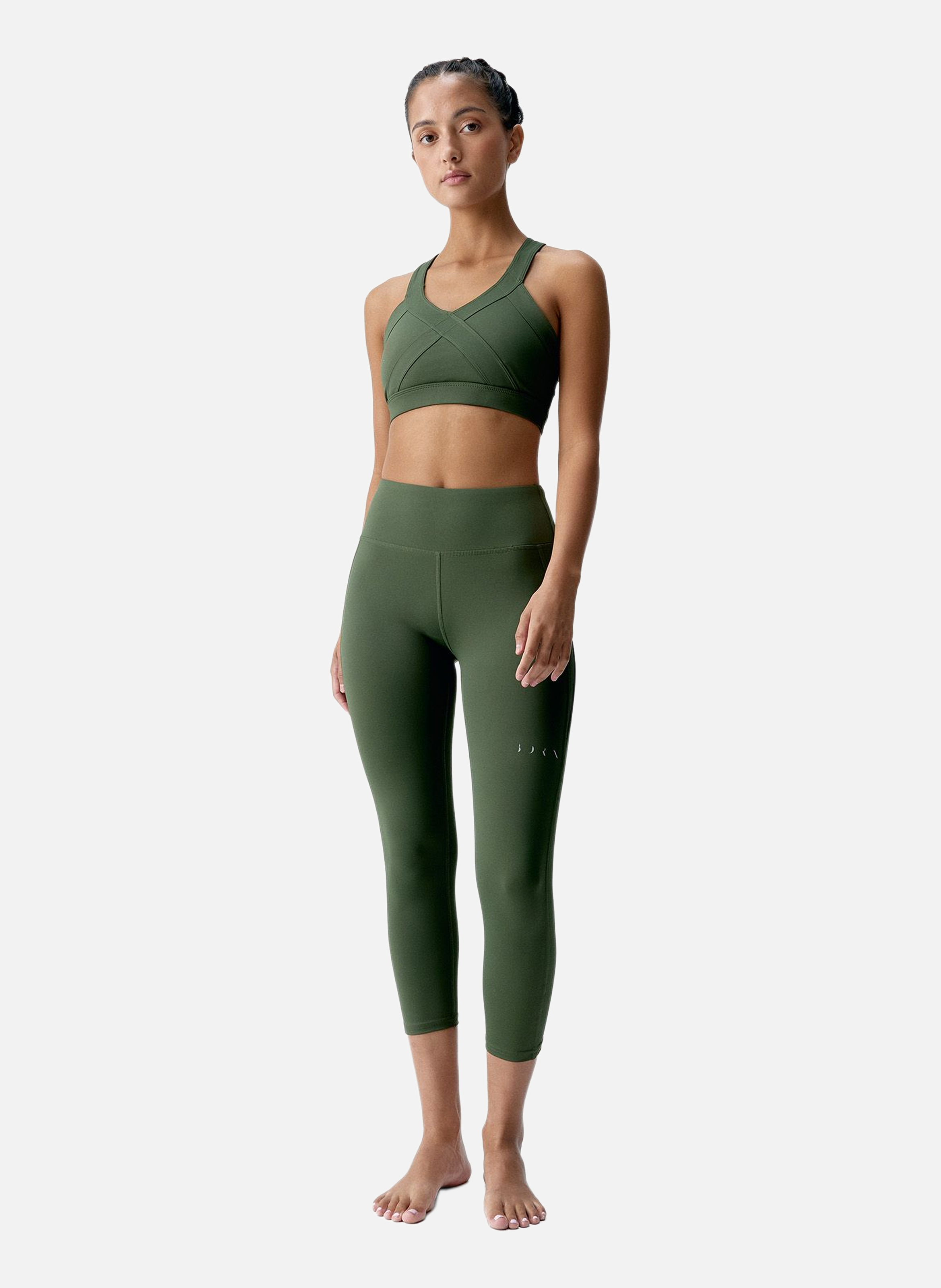 Brassière de sport performance fixation moyenne umay BORN LIVING YOGA Kaki