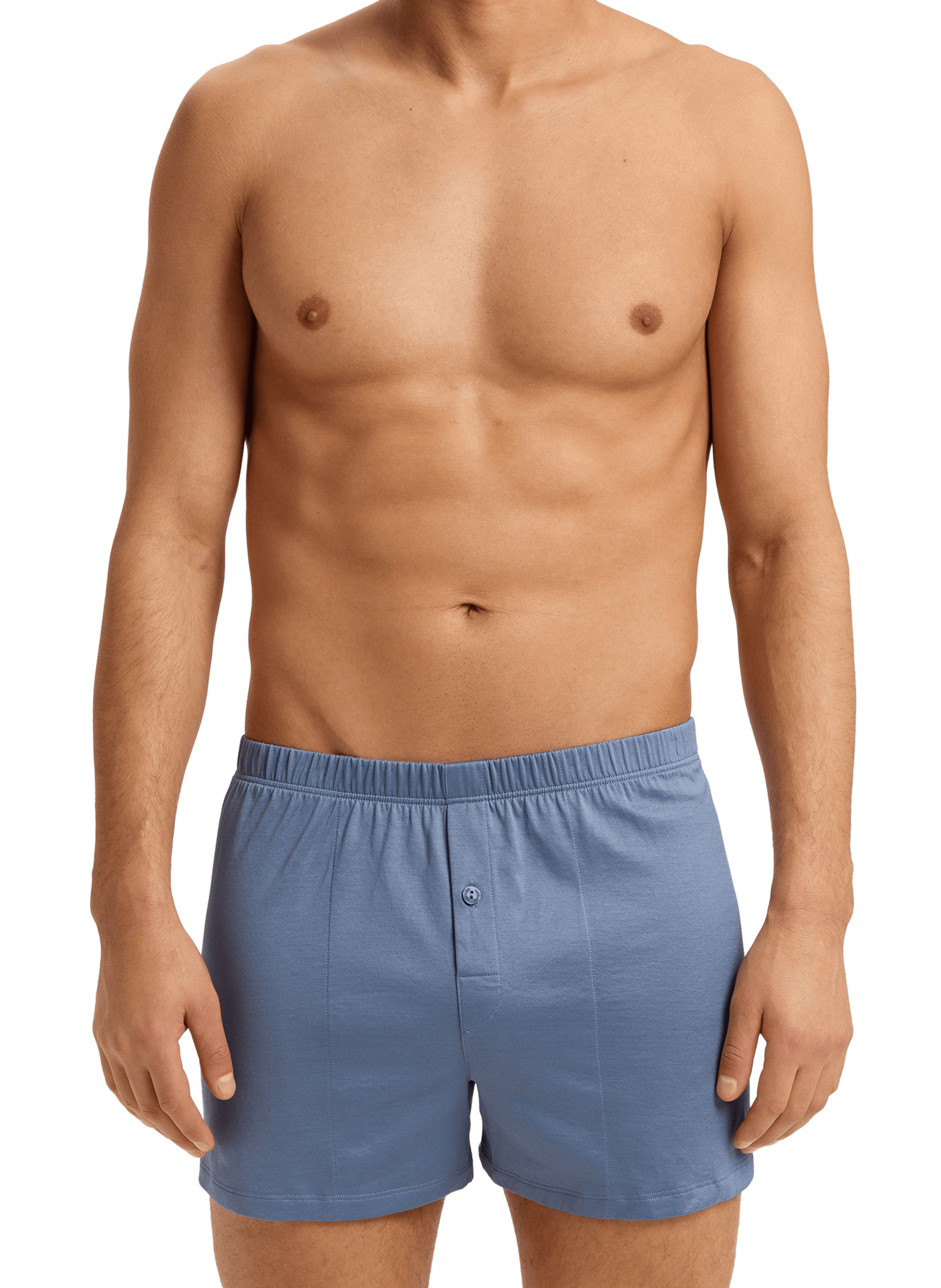 Cotton Boxer Shorts HANRO Blue