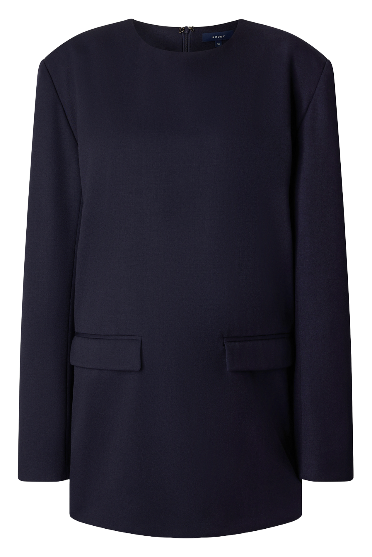 Robe courte manches longues unie goya SOEUR Bleu