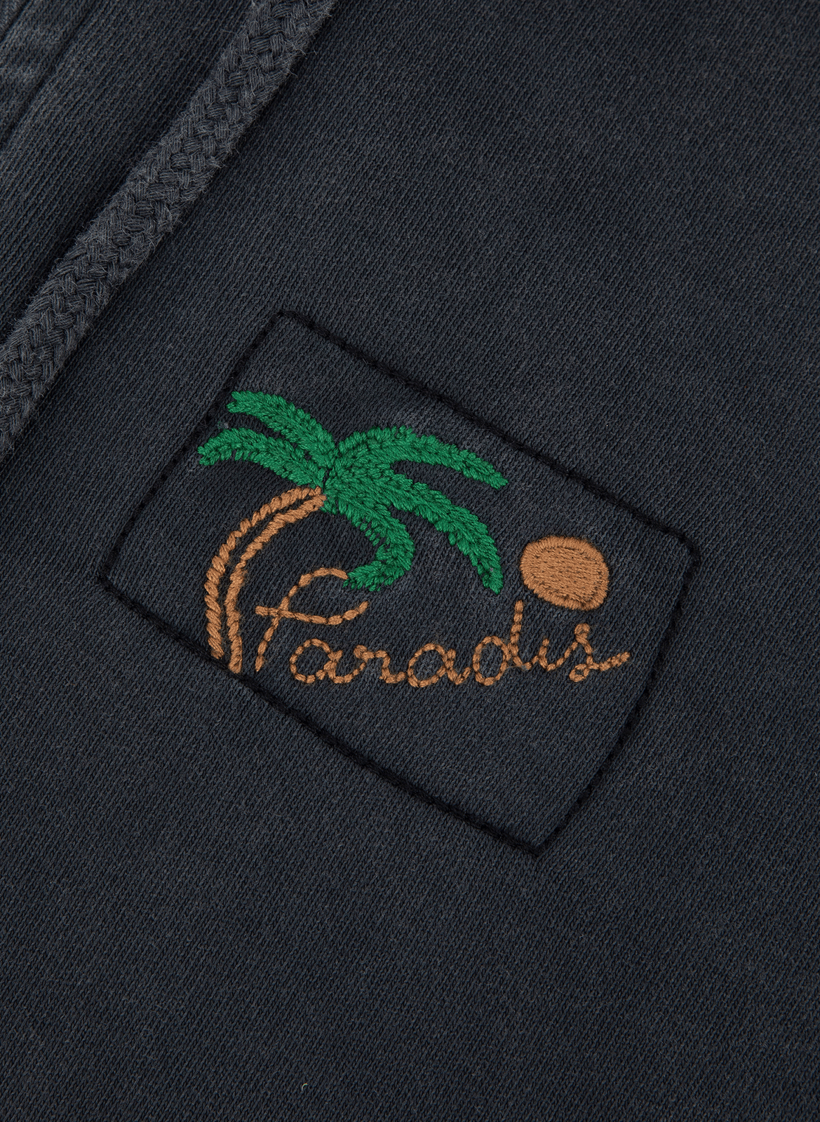 Sweatshirt brodé Gourgaud Palm en coton  MAISON LABICHE Noir