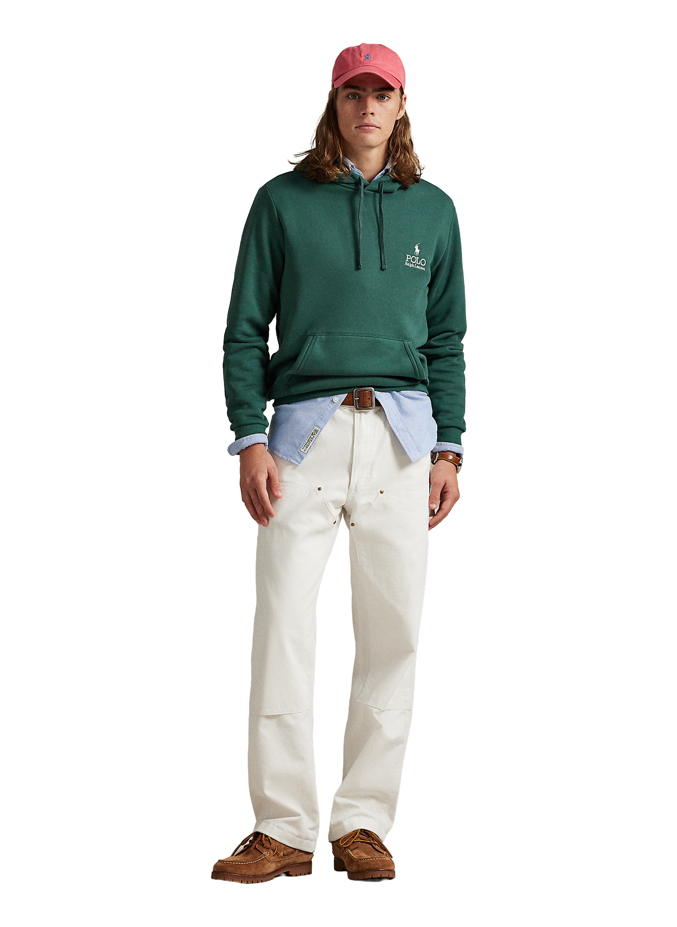 Sweat à capuche en coton mélangé POLO RALPH LAUREN Vert