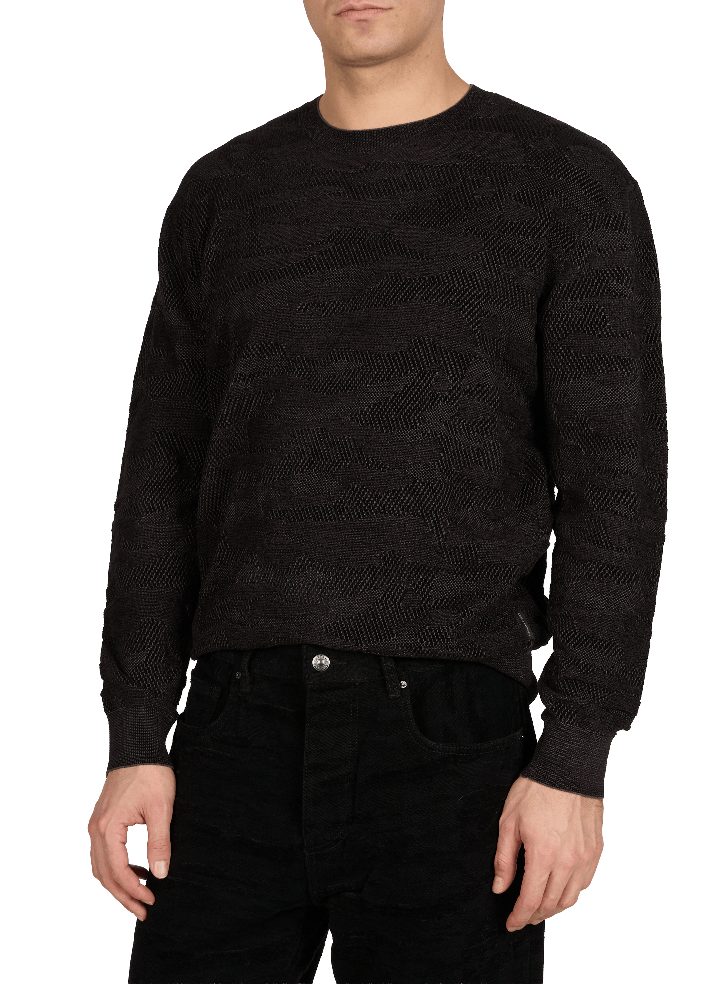 Pull ample à col rond ARMANI EXCHANGE Noir
