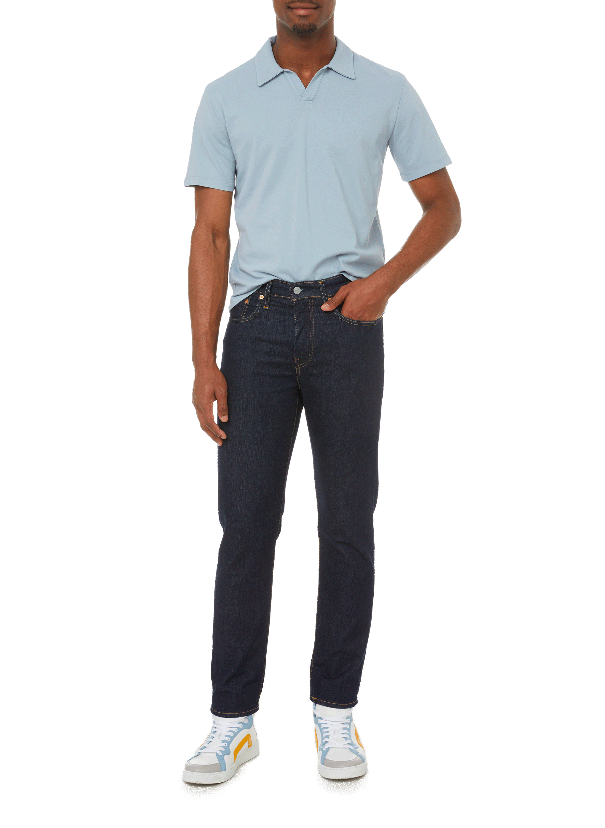 502 Taper cotton denim jeans LEVI'S Grey