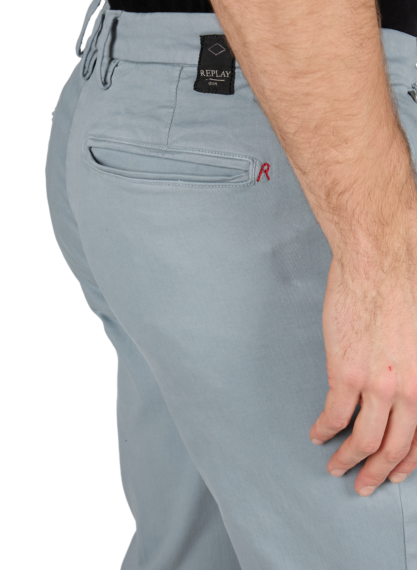 Plain slim fit jeans in blended cotton REPLAY Blue