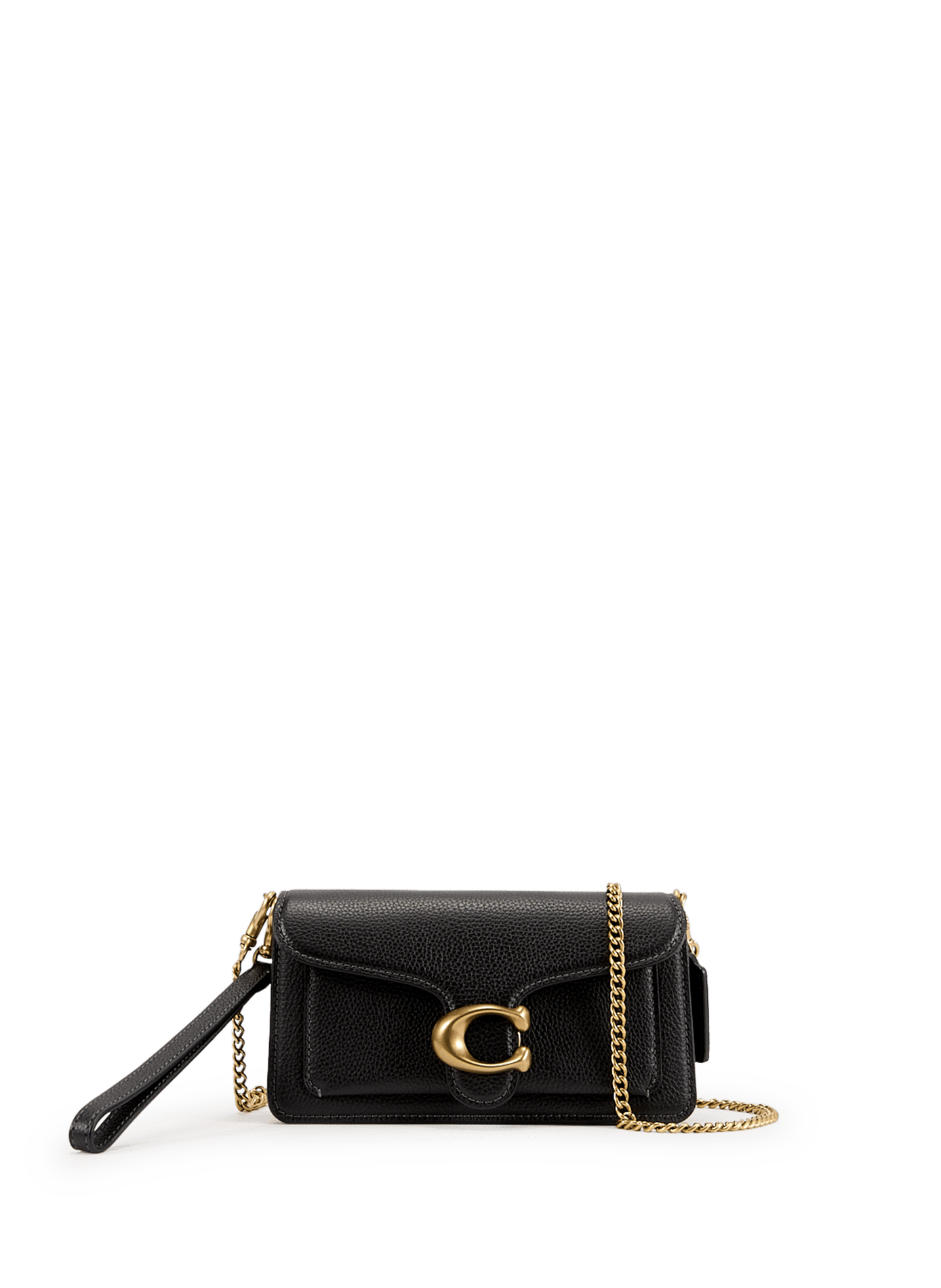 Sac à bandoulière en cuir grainé COACH Noir