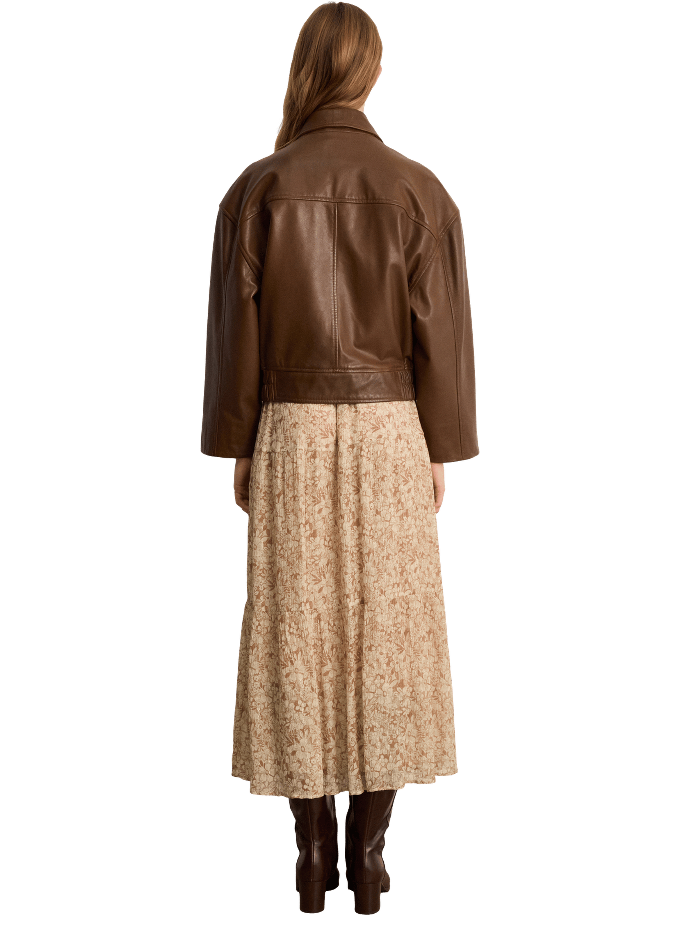 Blouson en cuir - julia PABLO Marron