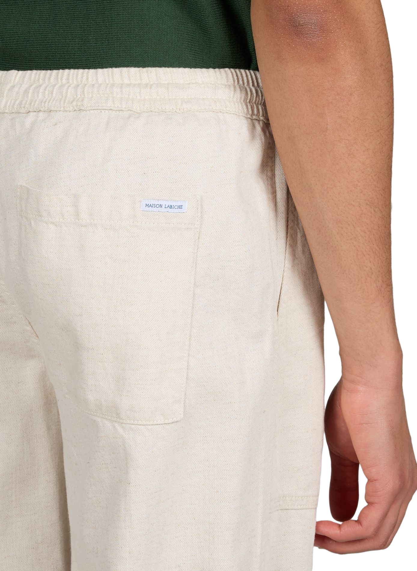 Pantalon en lyocell et lin MAISON LABICHE Beige