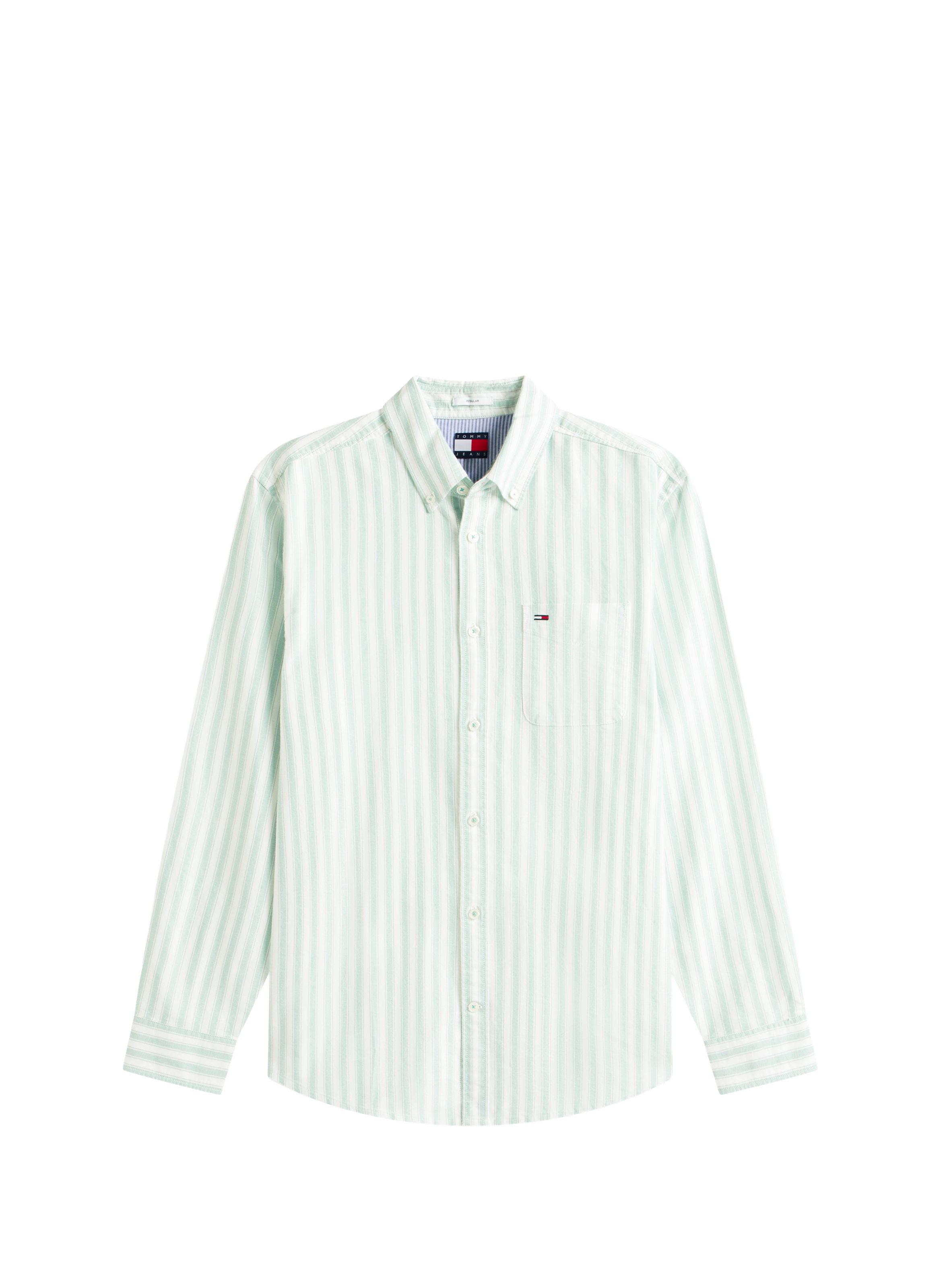 Chemise col américain à rayures en coton TOMMY HILFIGER Multicolore
