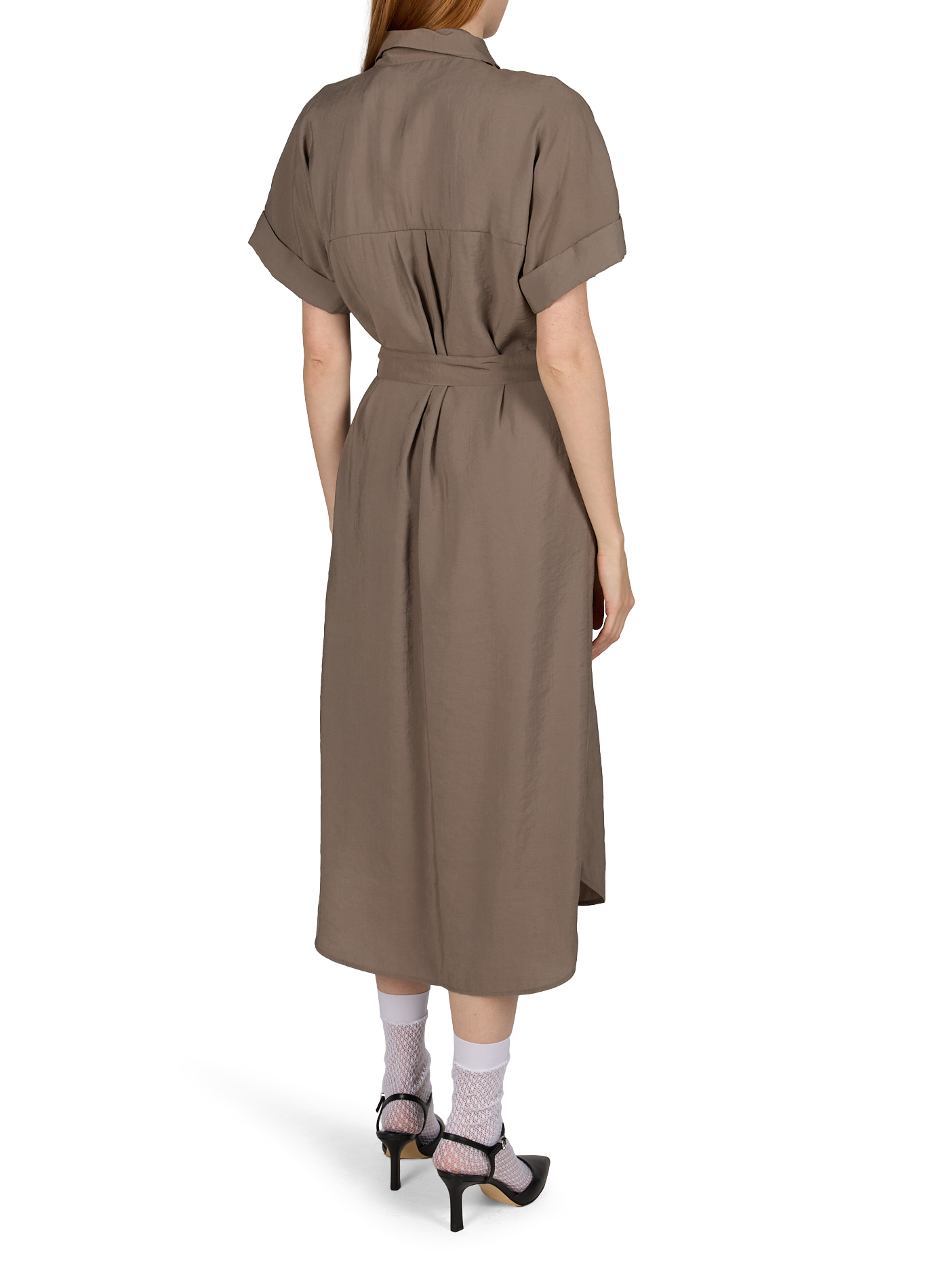 Robe chemise longue ample VILA Gris