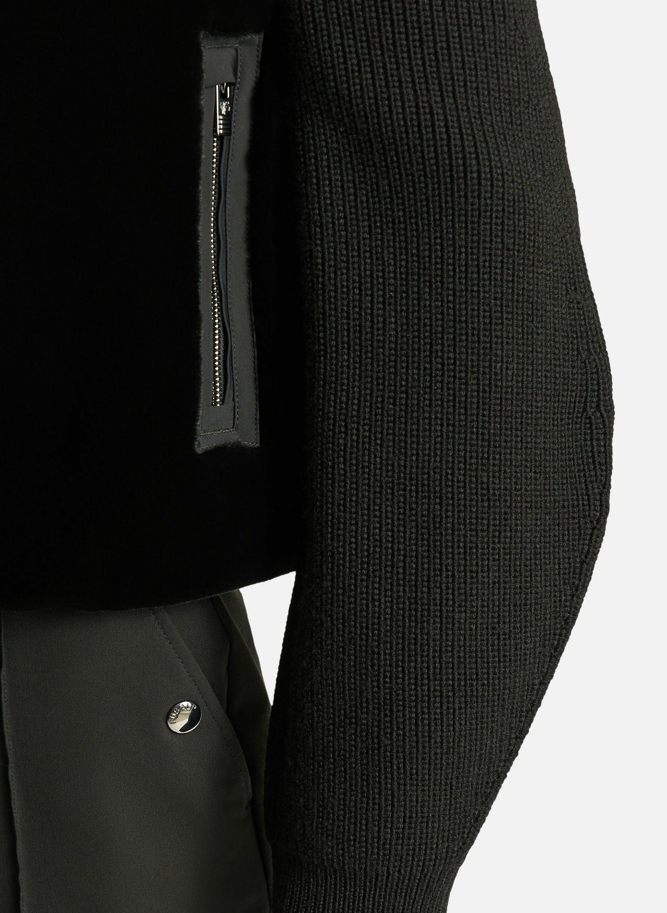 Veste paige col chemise coupe regular FUSALP Noir