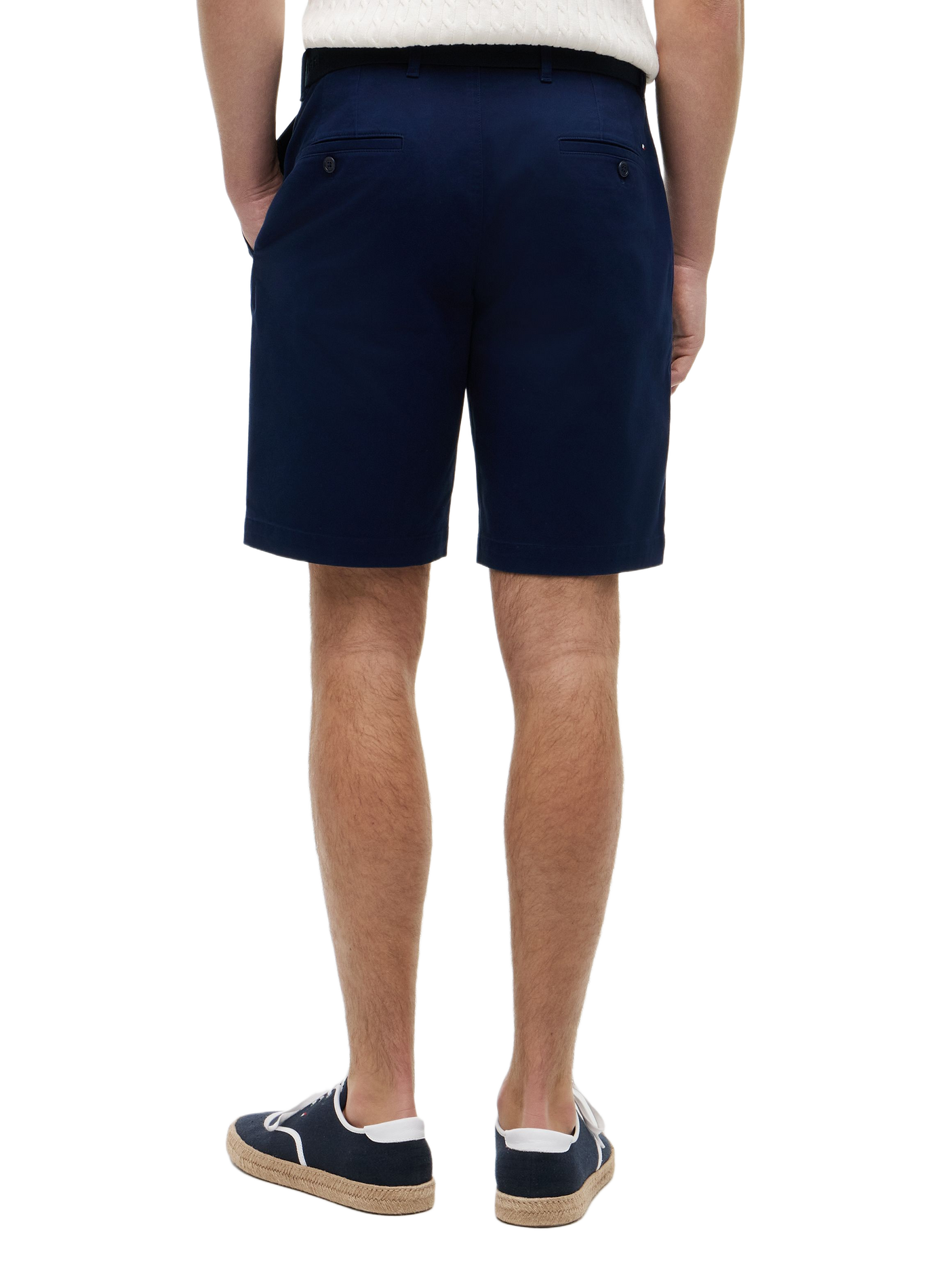 Straight Bermuda shorts in mixed cotton TOMMY HILFIGER Blue