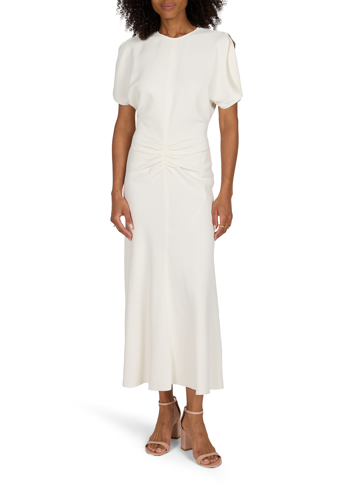 Long dress with round neck VICTORIA BECKHAM White