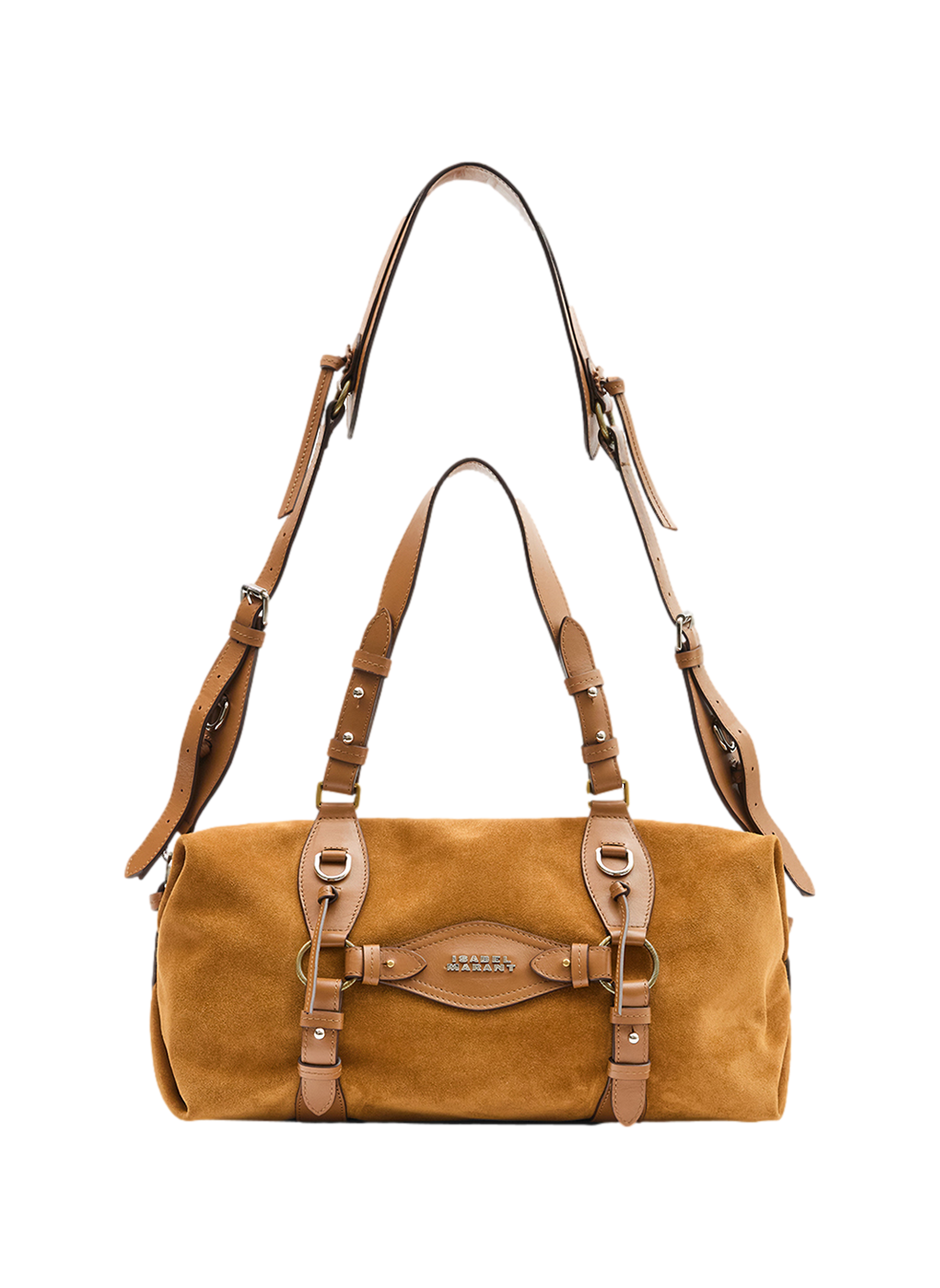 Handtasche Tilpa aus Veloursleder und Leder ISABEL MARANT Braun