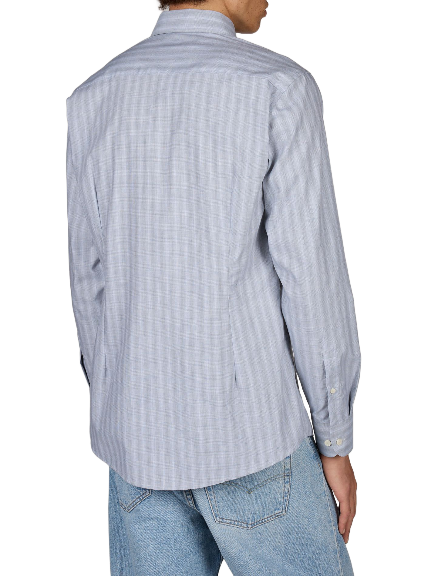 Long-sleeved cotton checkered shirt ETON Grey