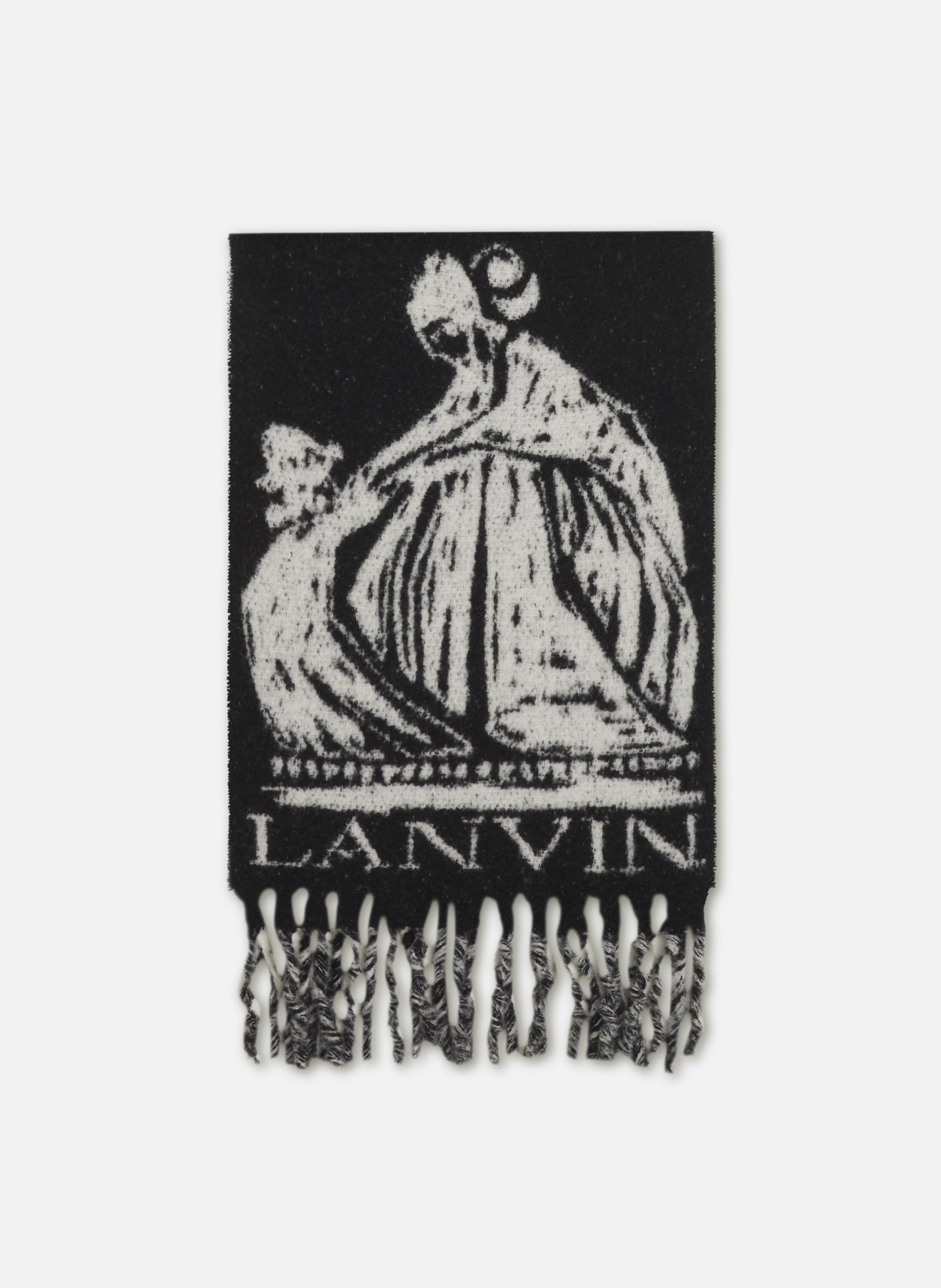 Écharpe la mere et l'enfant en laine LANVIN Blanc