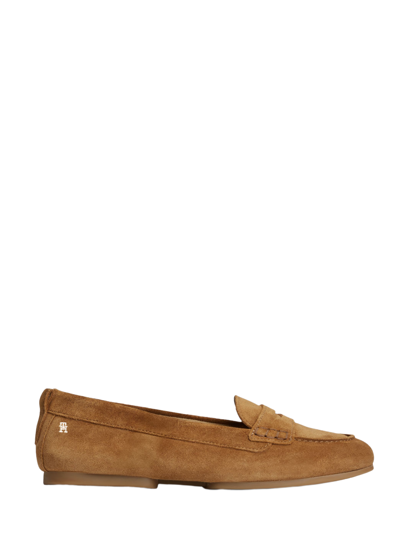Mocassins à détail métallique doré en cuir TOMMY HILFIGER Beige