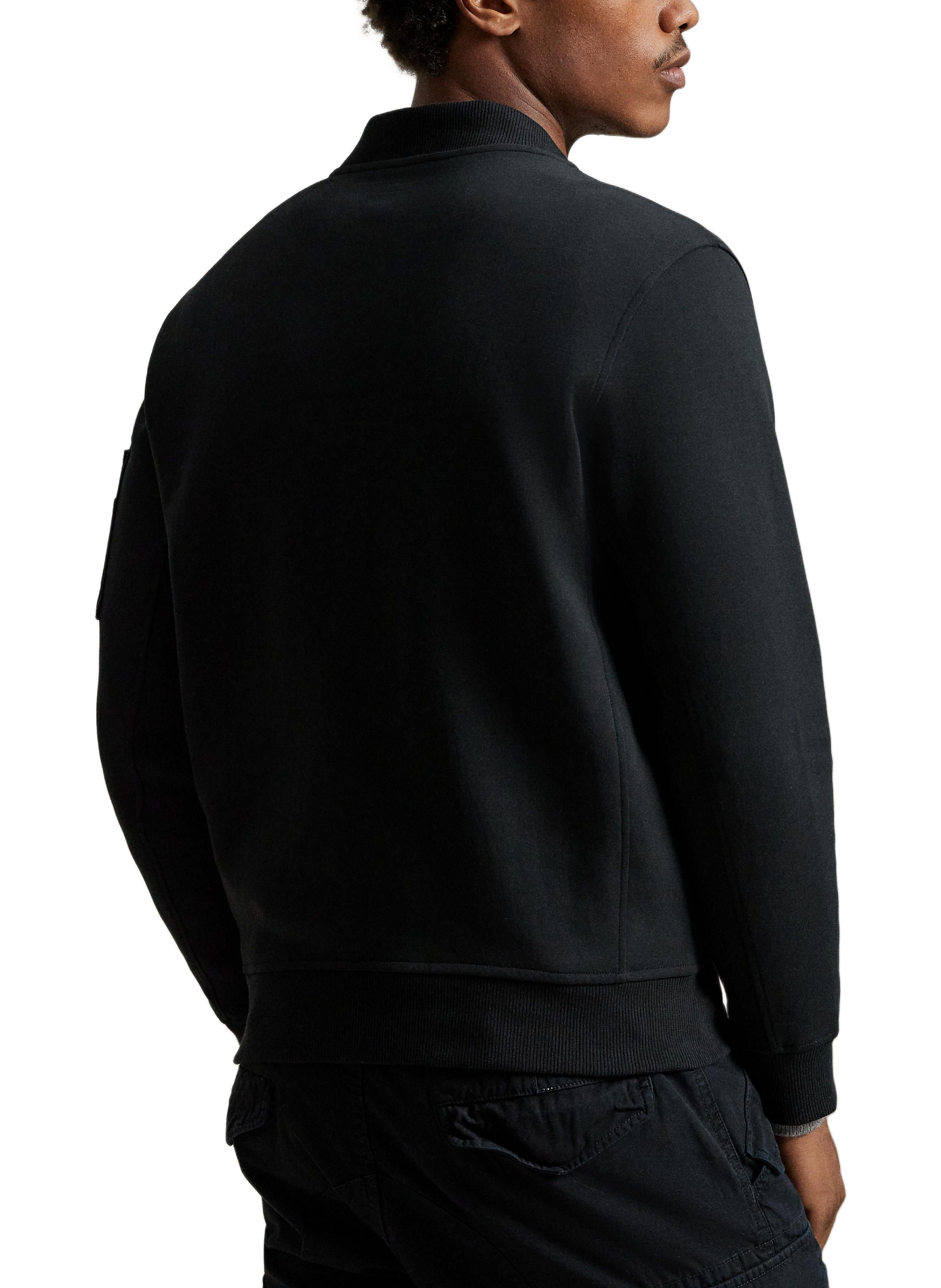Veste col rond en coton mélangé POLO RALPH LAUREN Noir