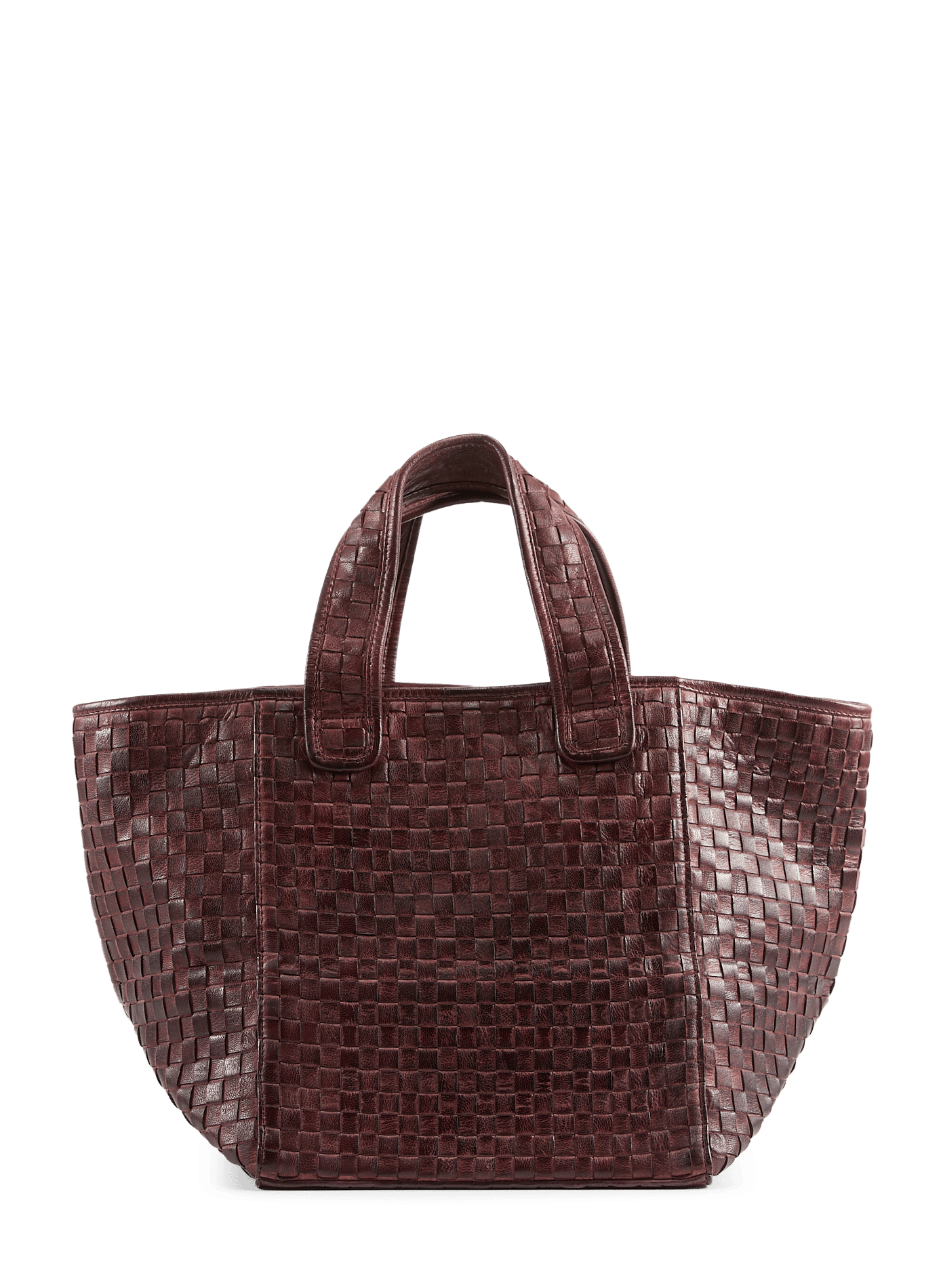 Kub mini woven leather bag BELLEROSE Red