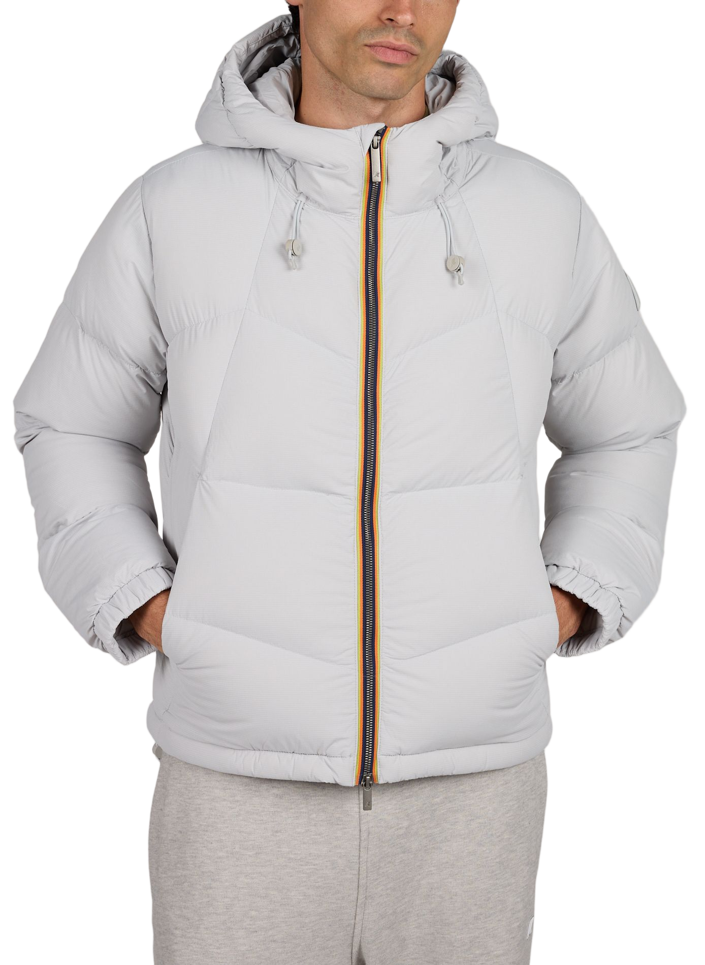 High-neck puffer jacket K-WAY Grey