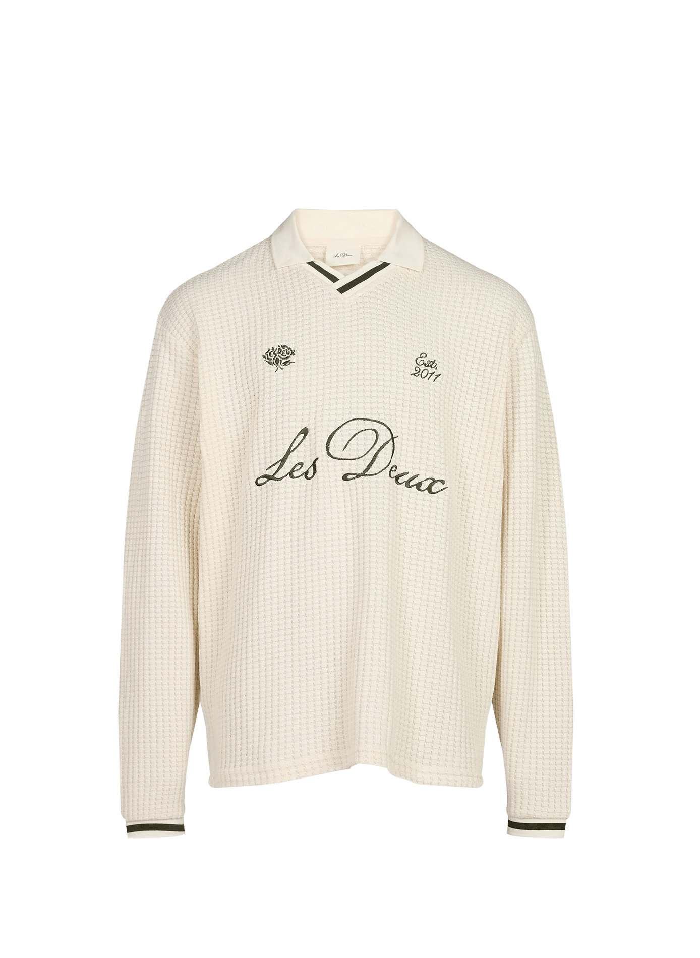 Pull ample à logo brodé en coton mélangé LES DEUX Beige