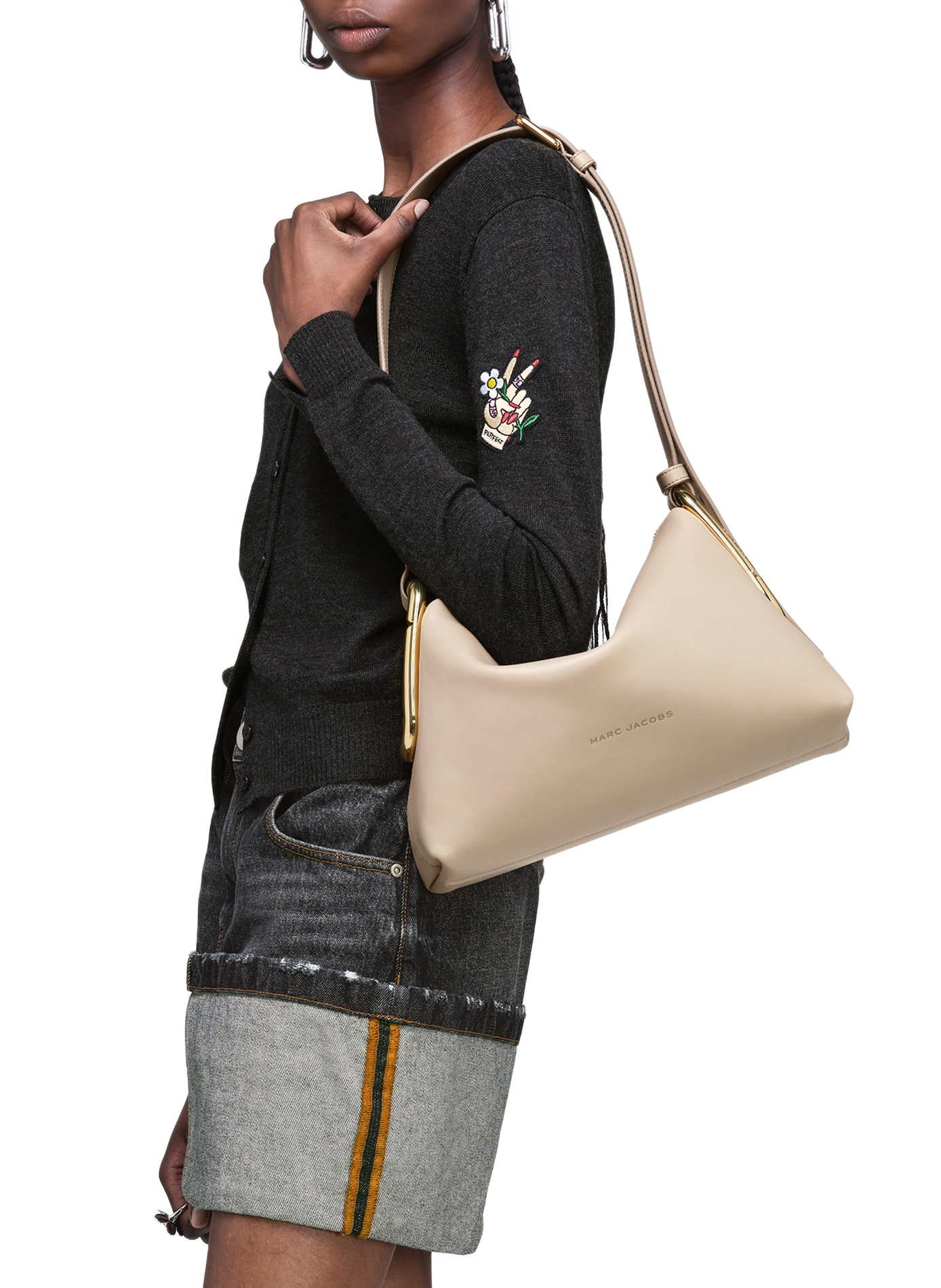 The Scene Medium leather shoulder bag MARC JACOBS Grey