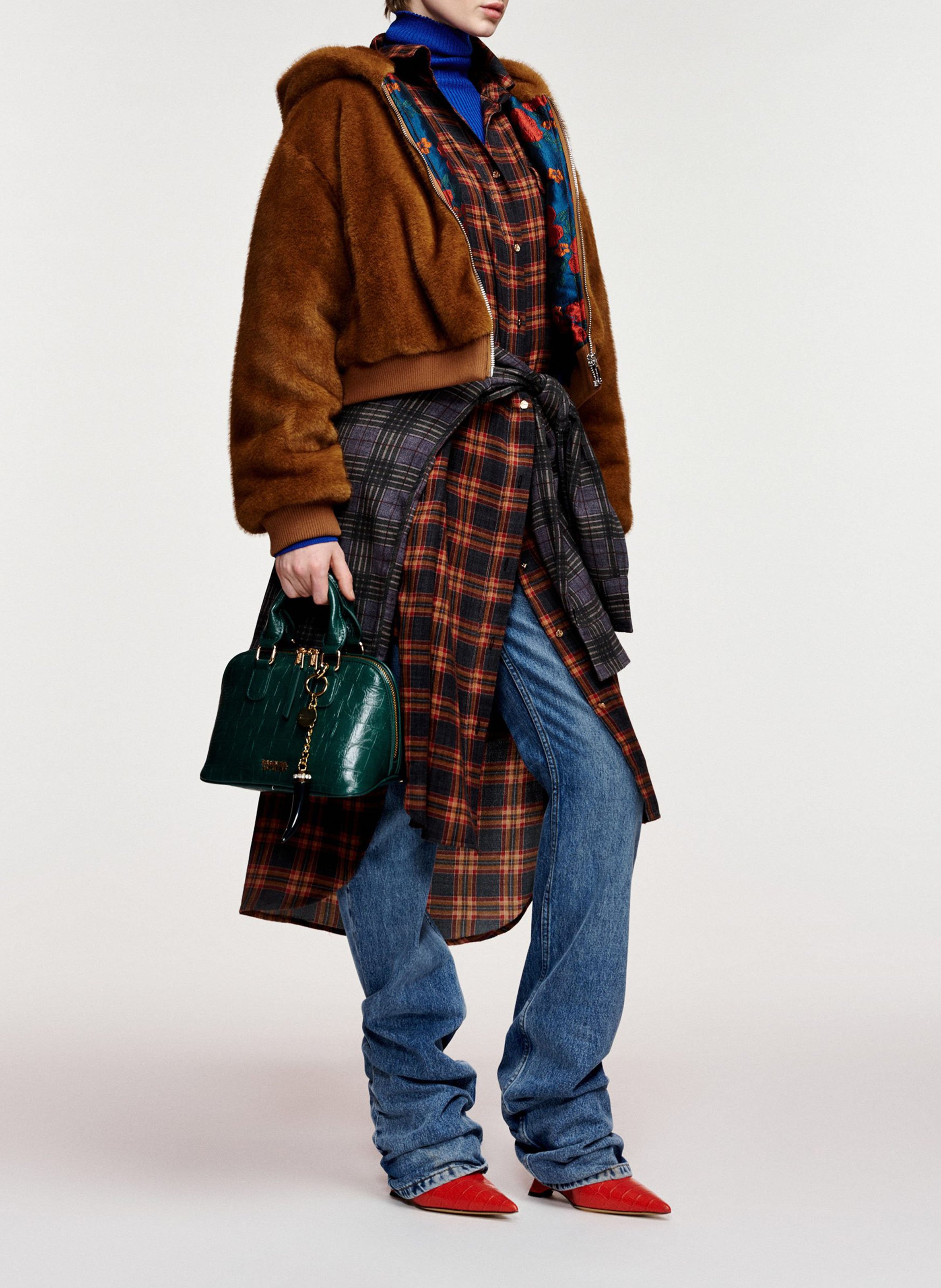 Veste à capuche oversize réversible kico ESSENTIEL ANTWERP Marron