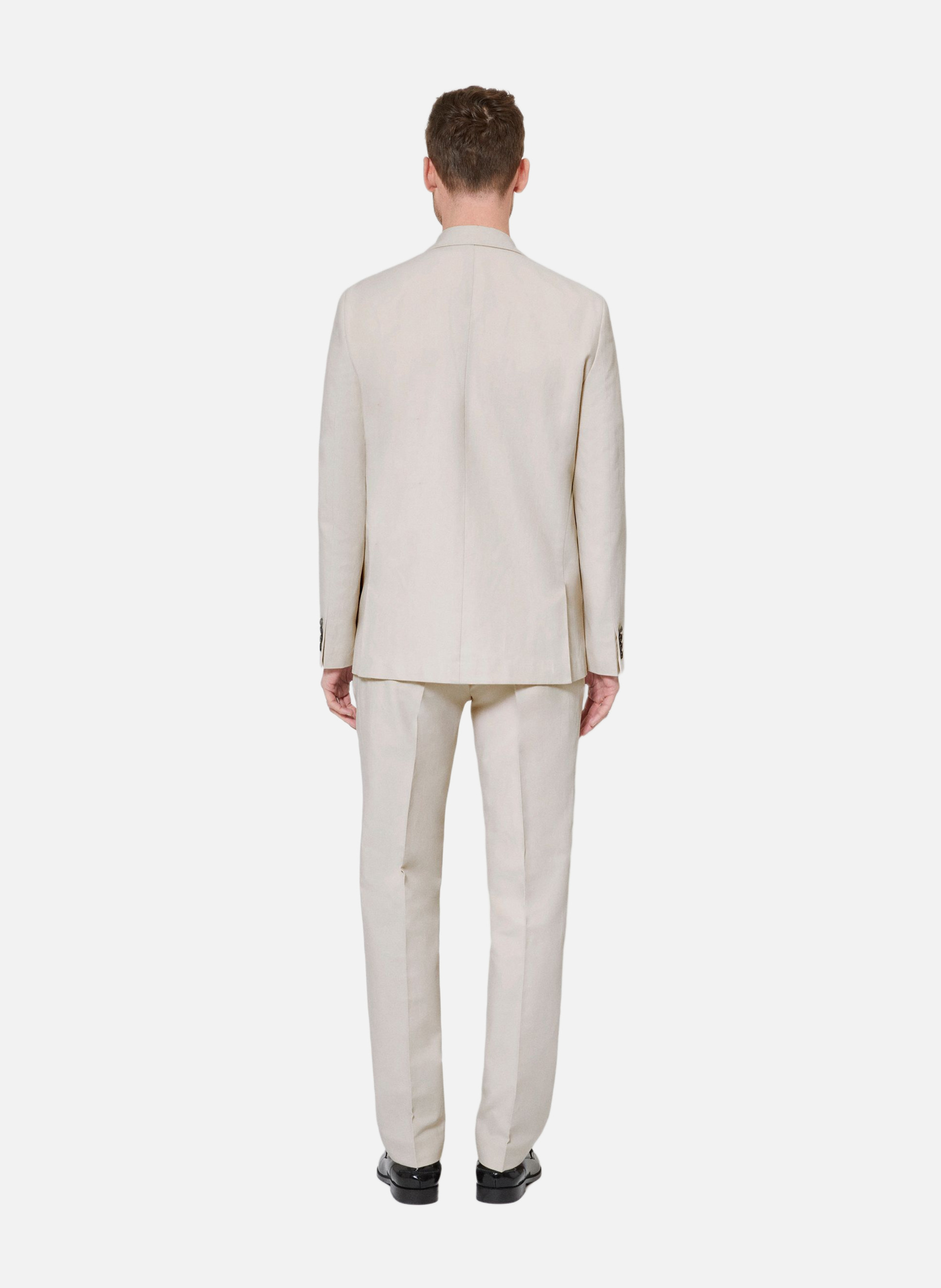 Veste de costume en coton lin THE KOOPLES Beige