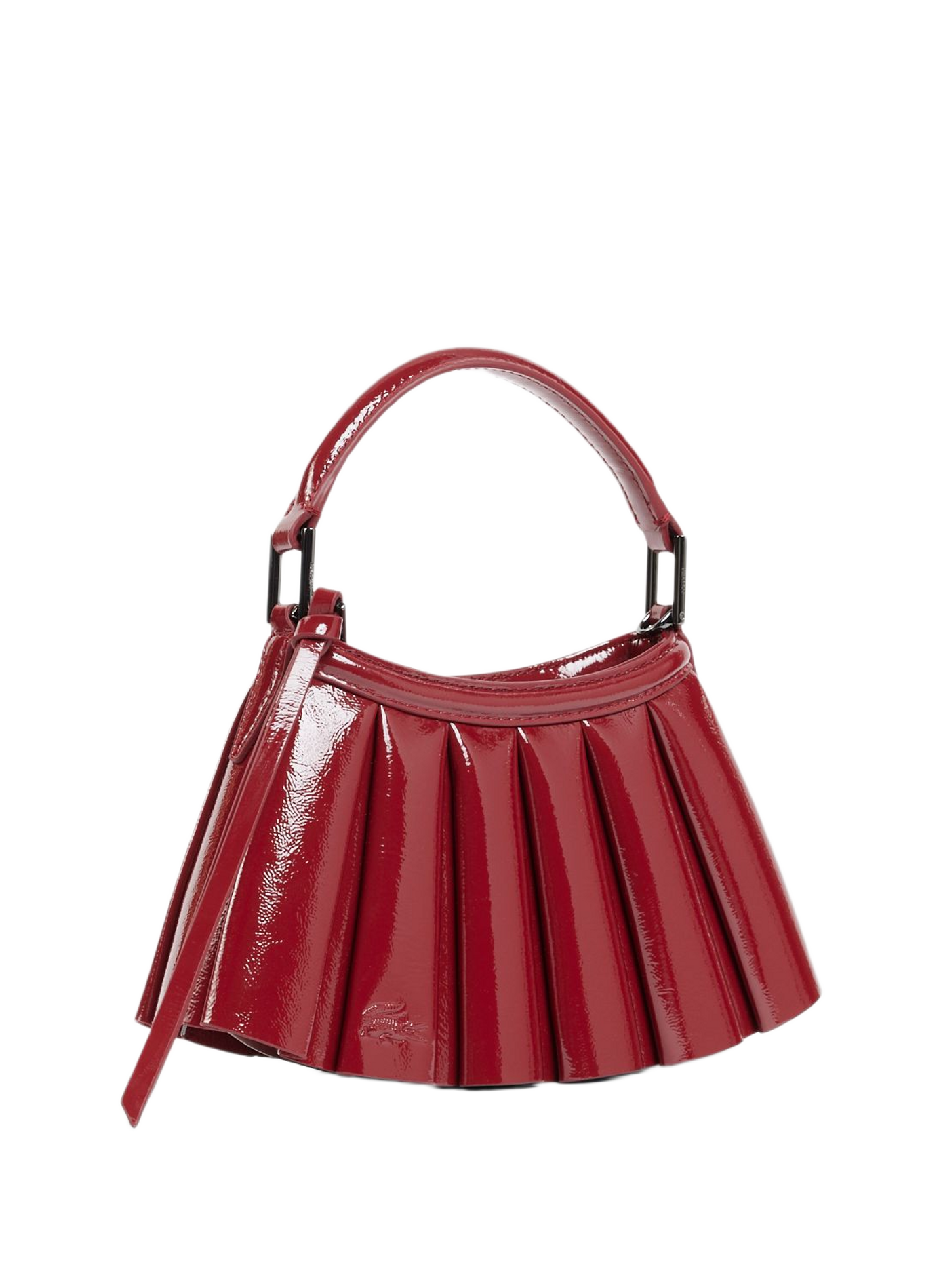 Mini Lenglen patent leather handbag LACOSTE Red