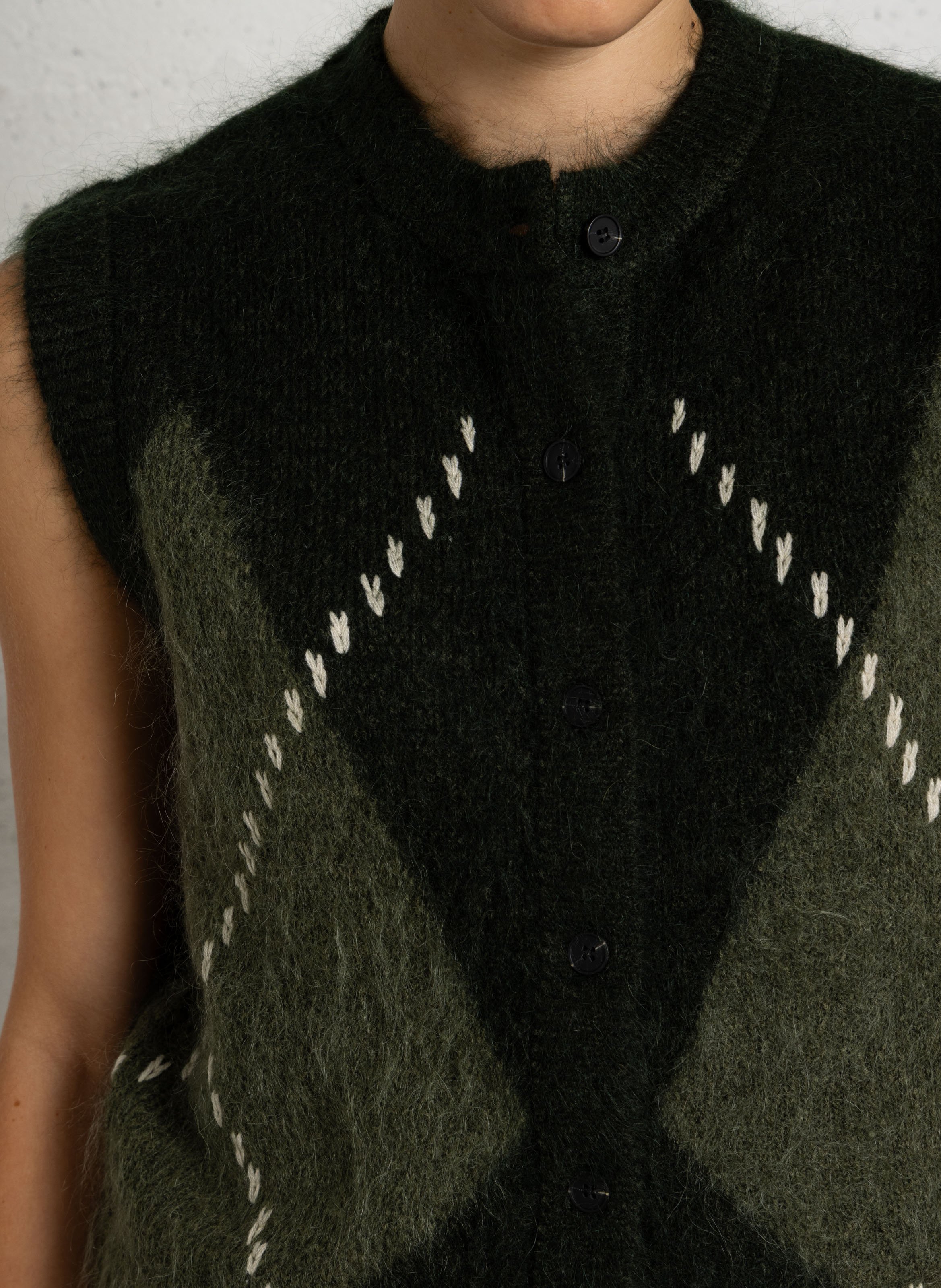 Gilet droit imprimé alpha MAISON 123 Vert