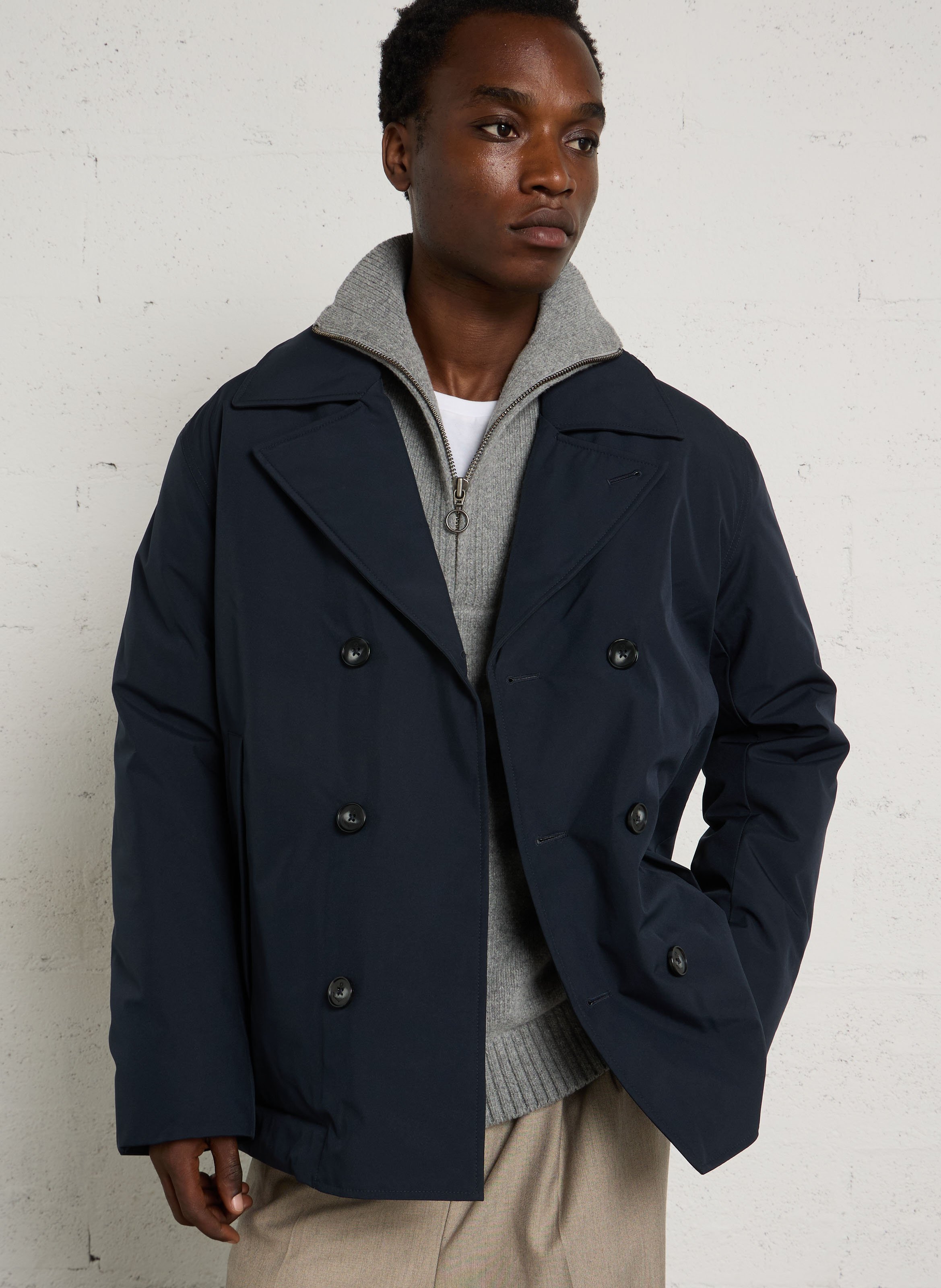 Manteau à double boutonnage uni ARMOR-LUX Bleu