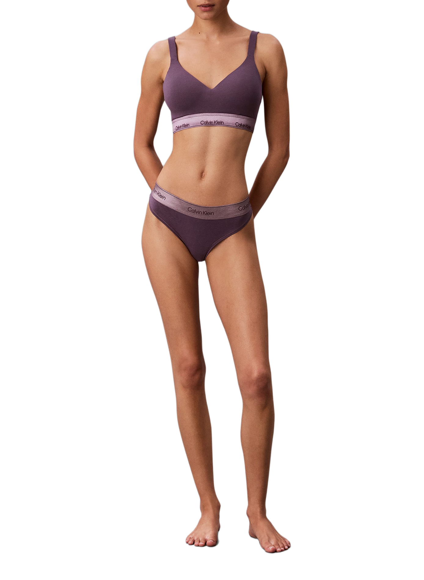 Soutien-gorge en coton mélangé CALVIN KLEIN Violet