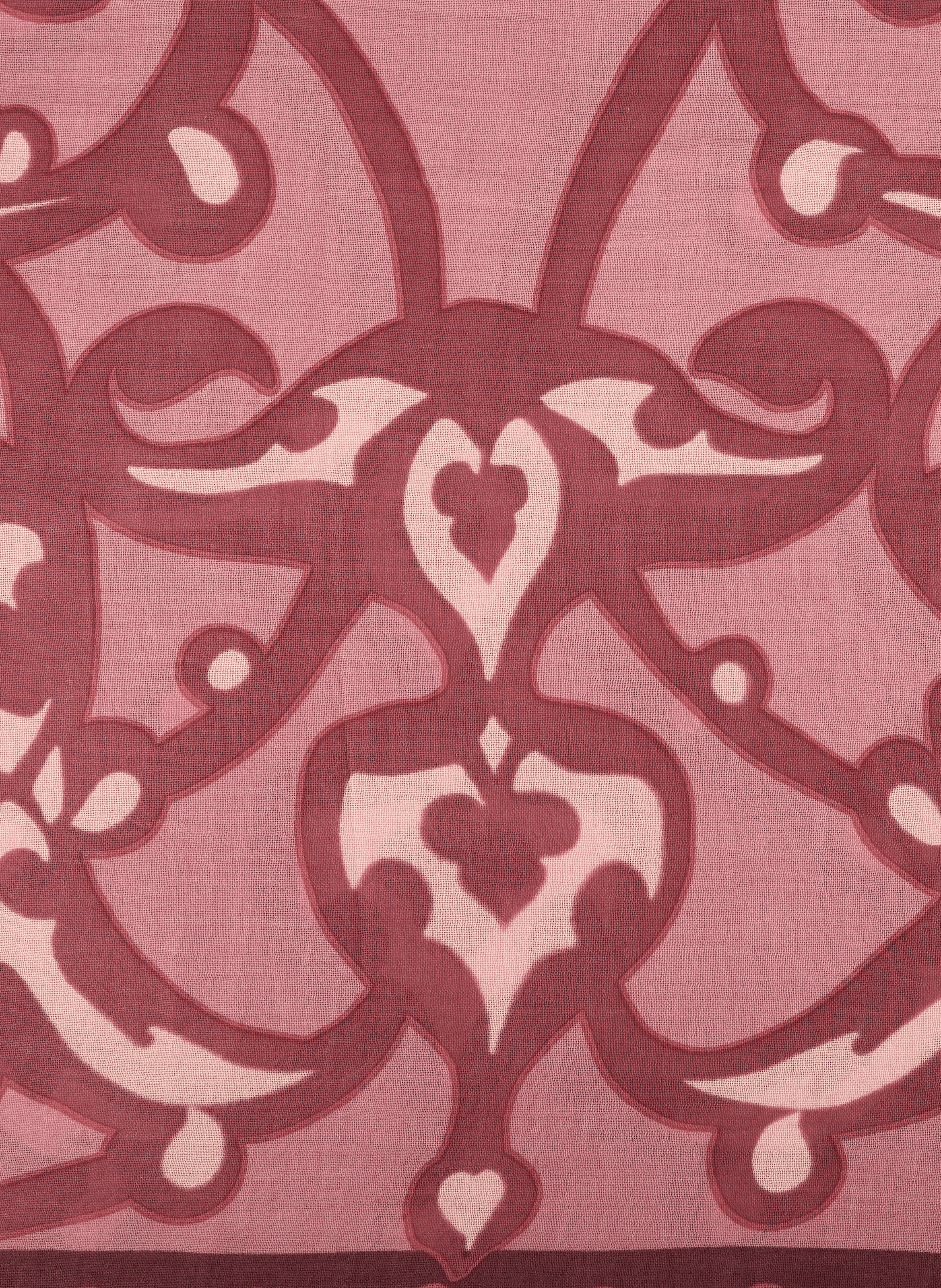 Printed cotton Volute scarf PETRUSSE Pink