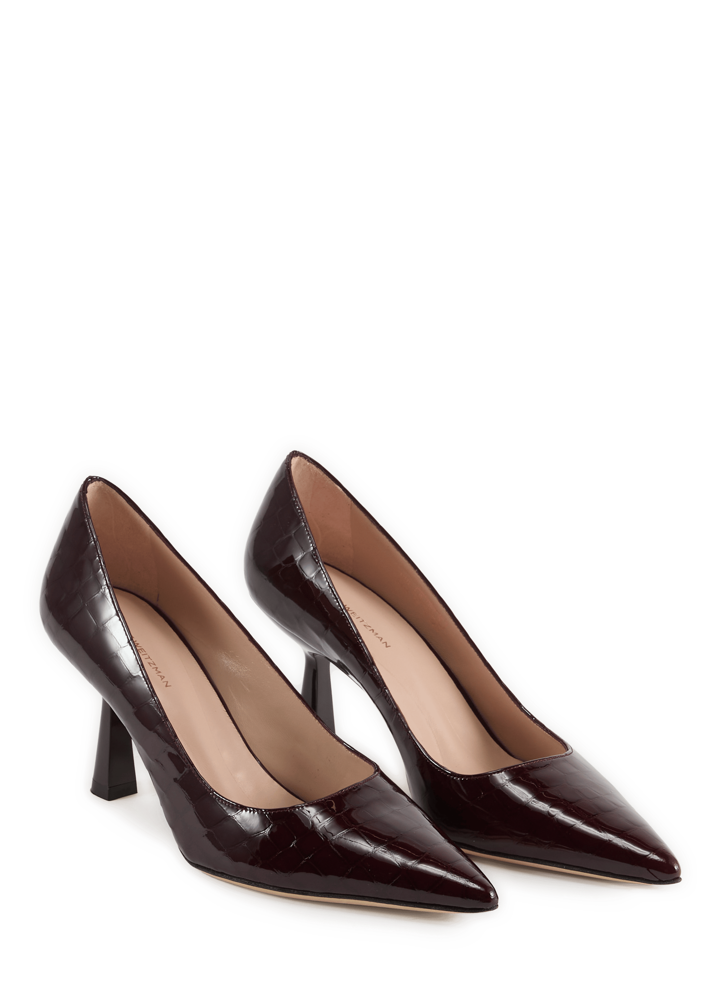 STASSI patent python leather pumps STUART WEITZMAN Purple