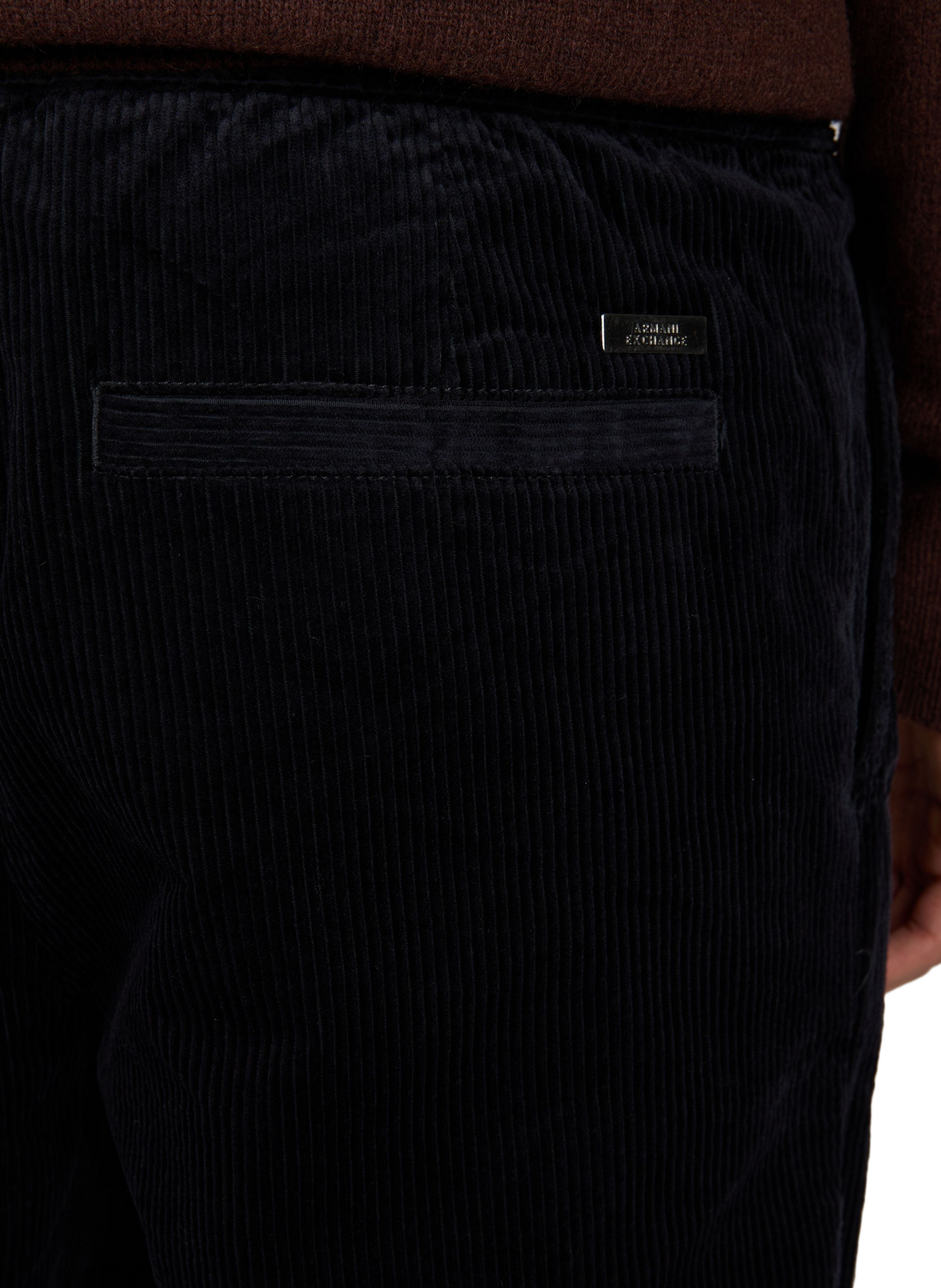 Slim fit ribbed corduroy pants in cotton ARMANI EXCHANGE Blauw
