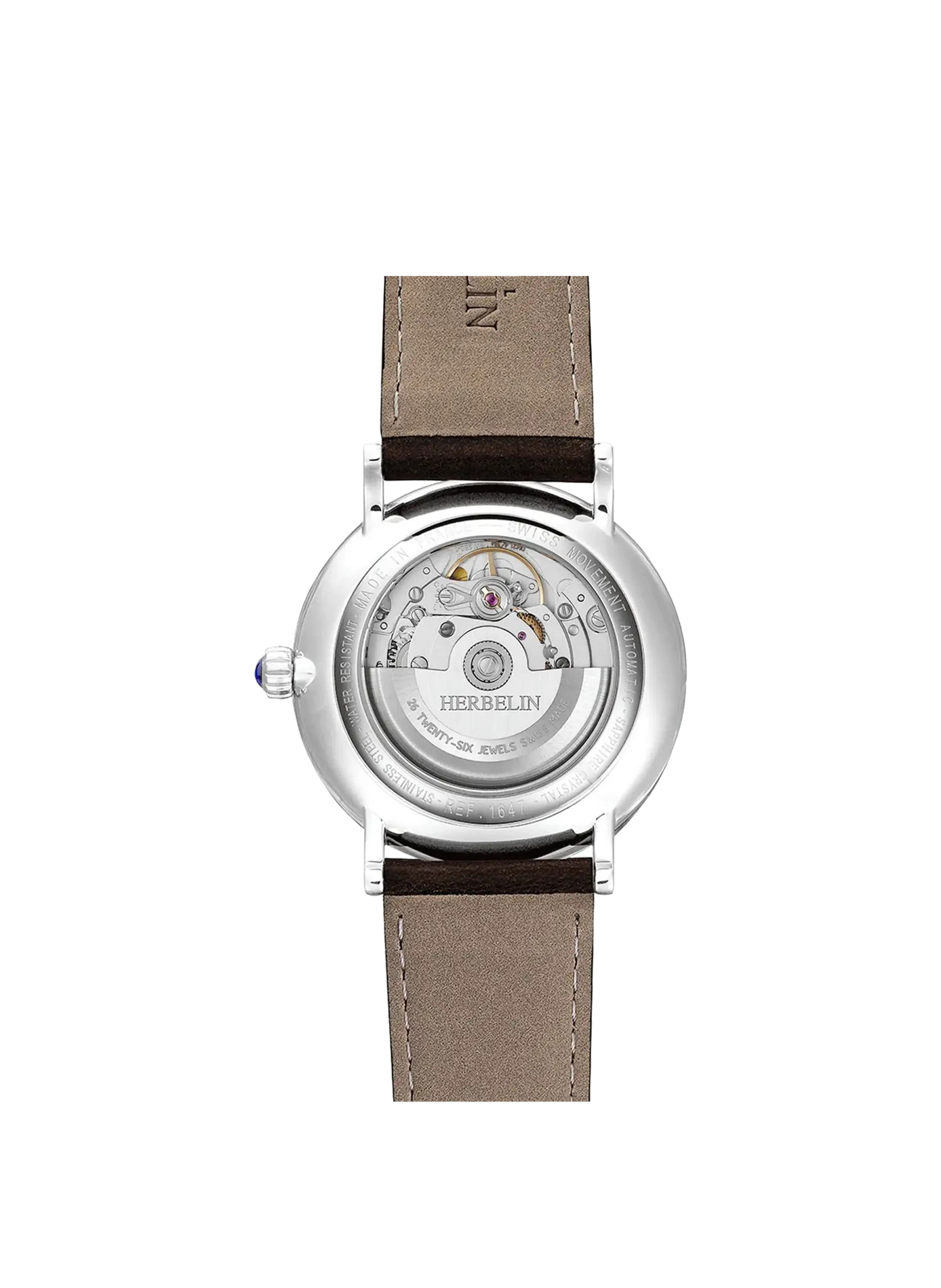Automatikuhr mit Lederarmband HERBELIN Blau