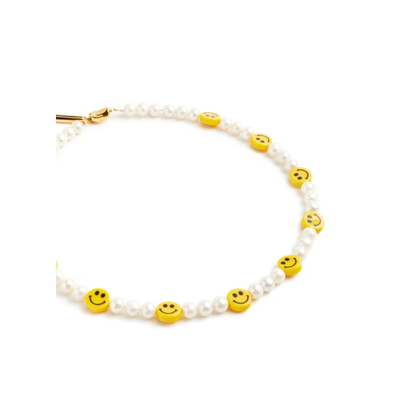 Collier perles et Smiley