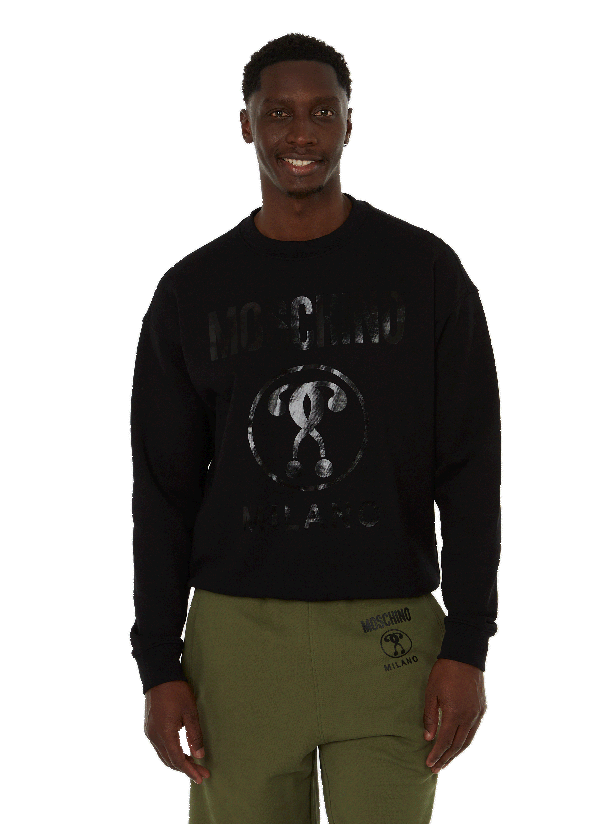 MOSCHINO Sweatshirt en coton Noir