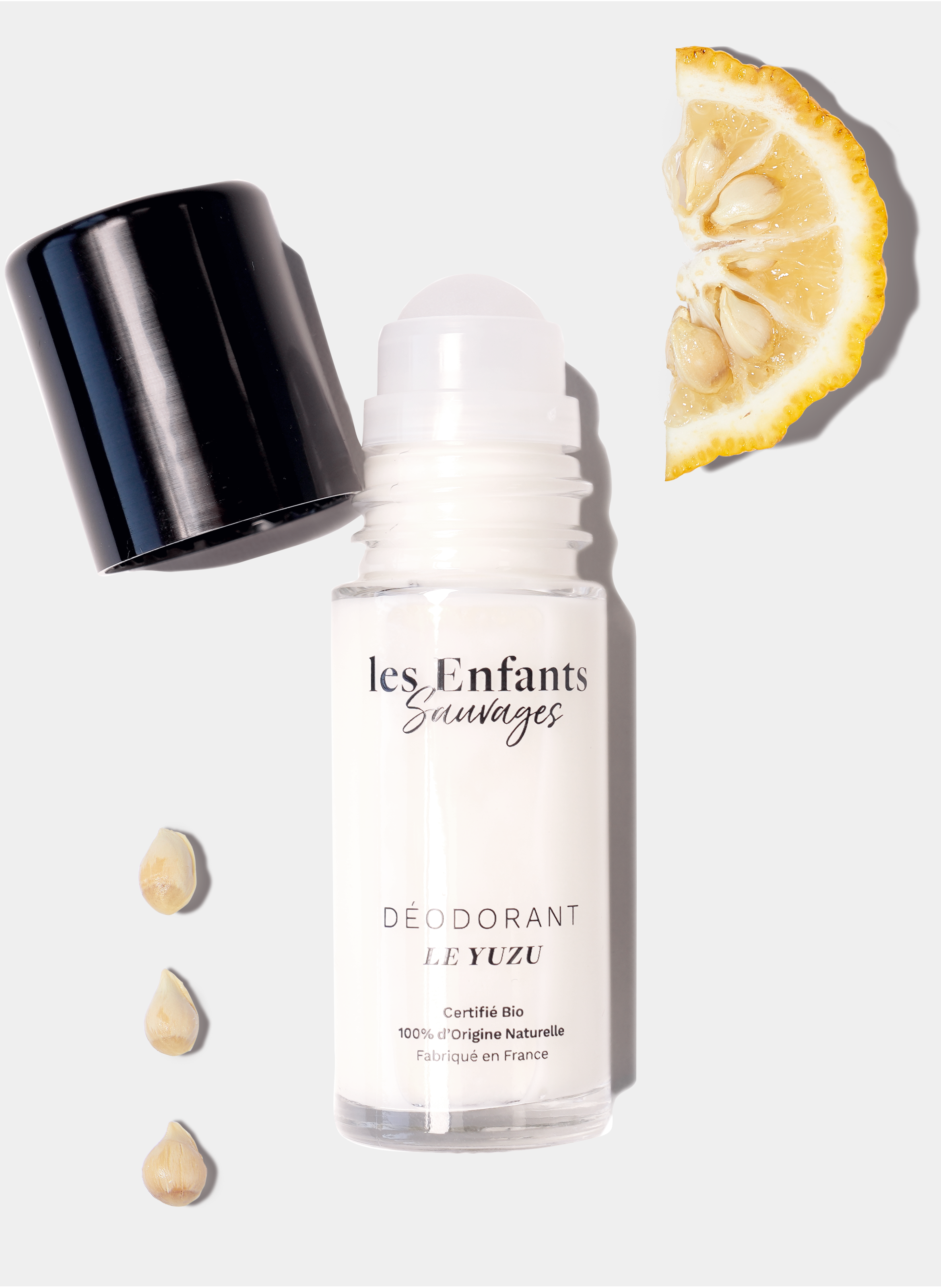 Organic & 100% Natural Roll-On Deodorant - Unisex YUZU Scent (citrus) LES ENFANTS SAUVAGES No color