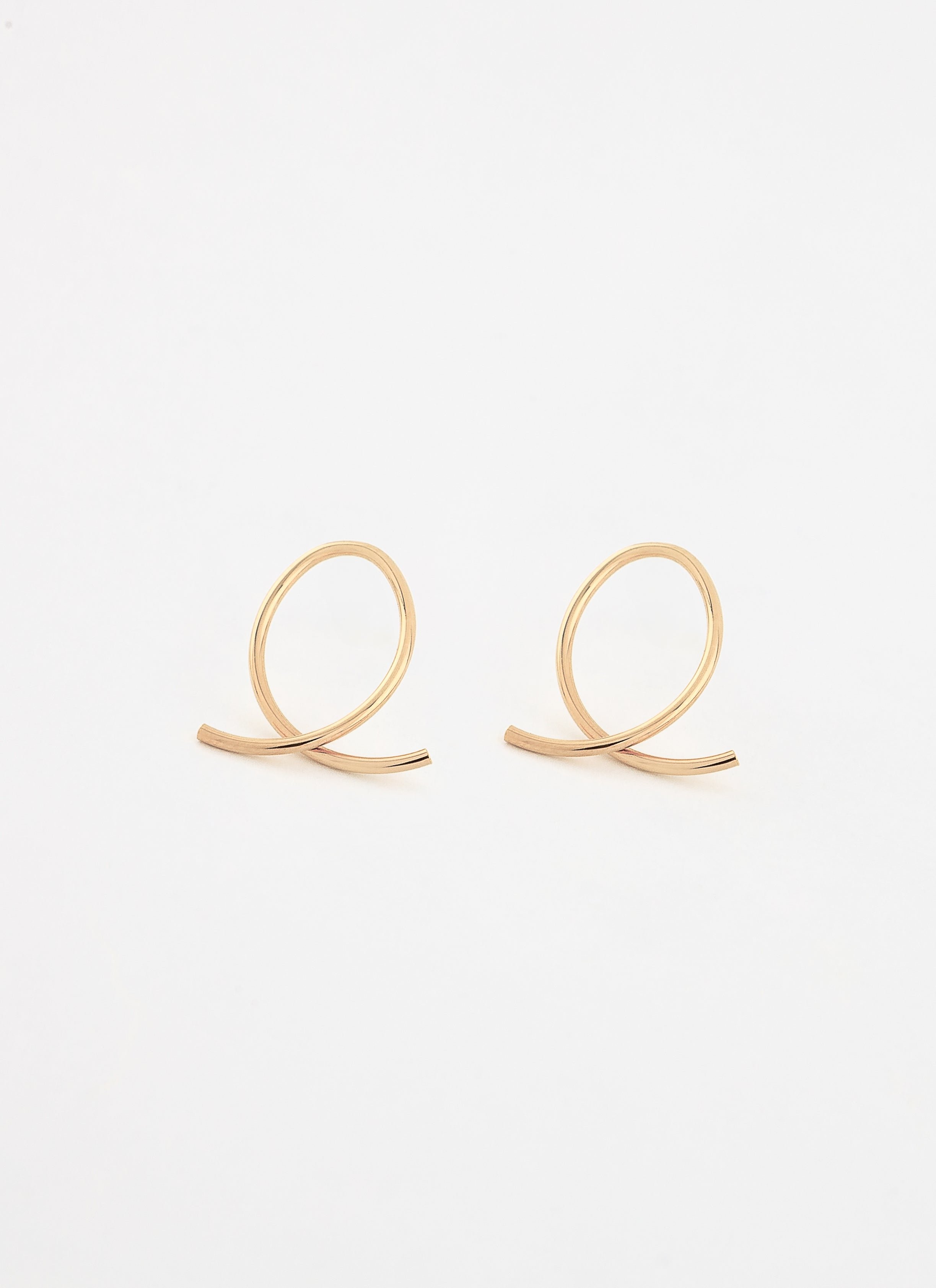 Boucles d'oreille petite luna argent 925 plaqué or ANNA SOTTILOTTA Doré