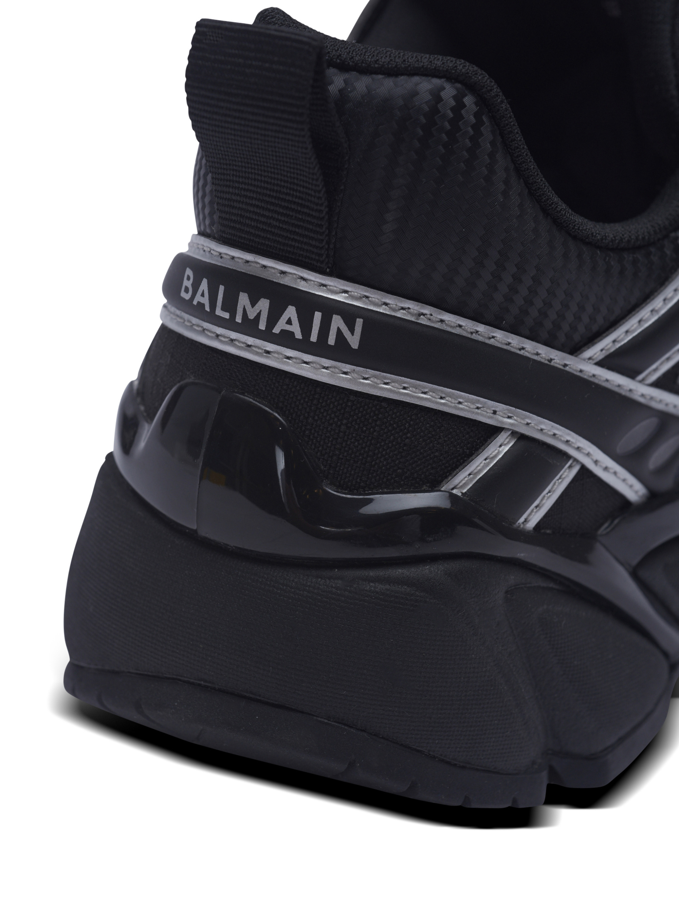 Baskets cosmic dust en matières techniques BALMAIN Noir