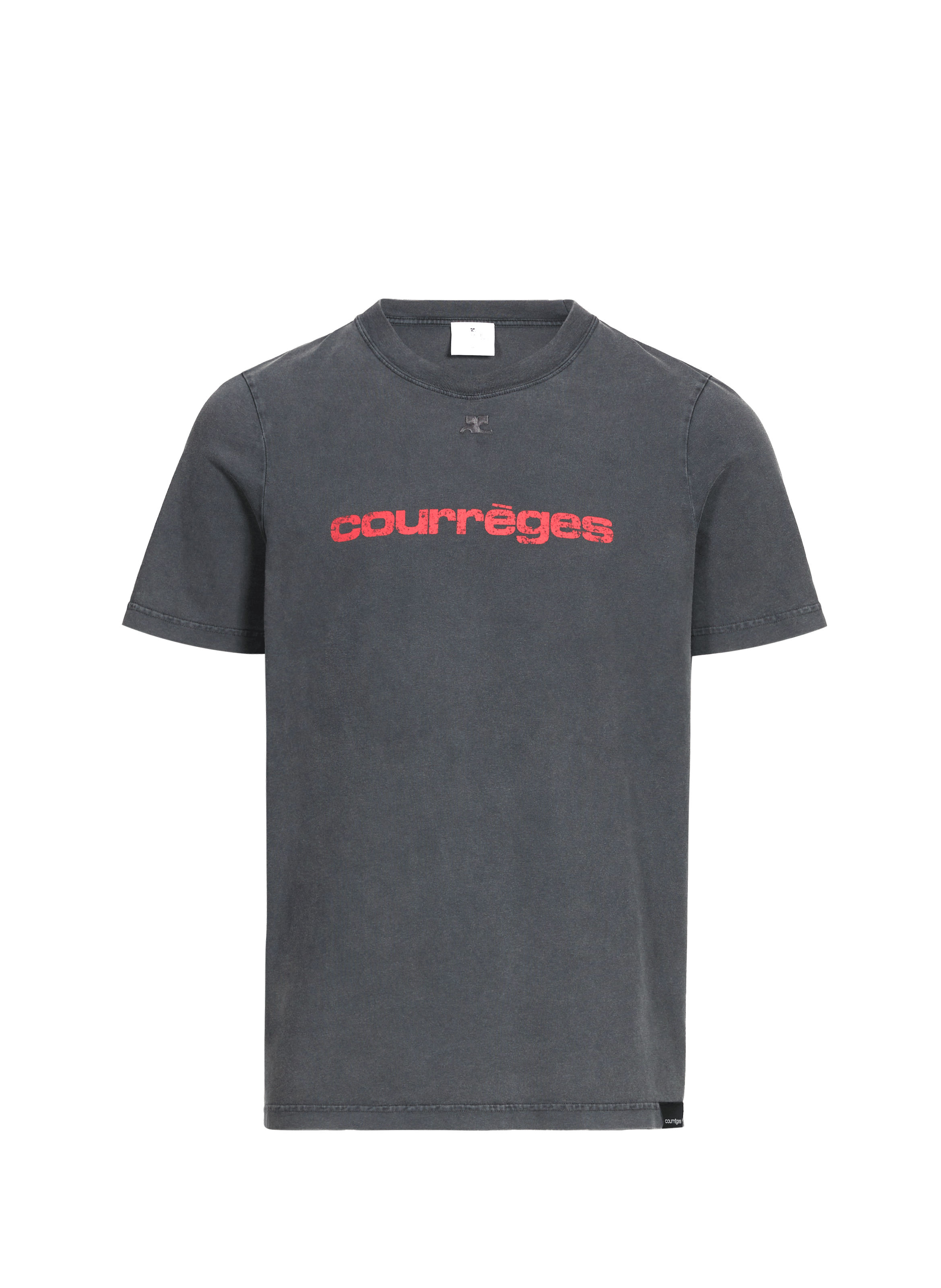 T-shirt col rond en coton  COURRÈGES Gris