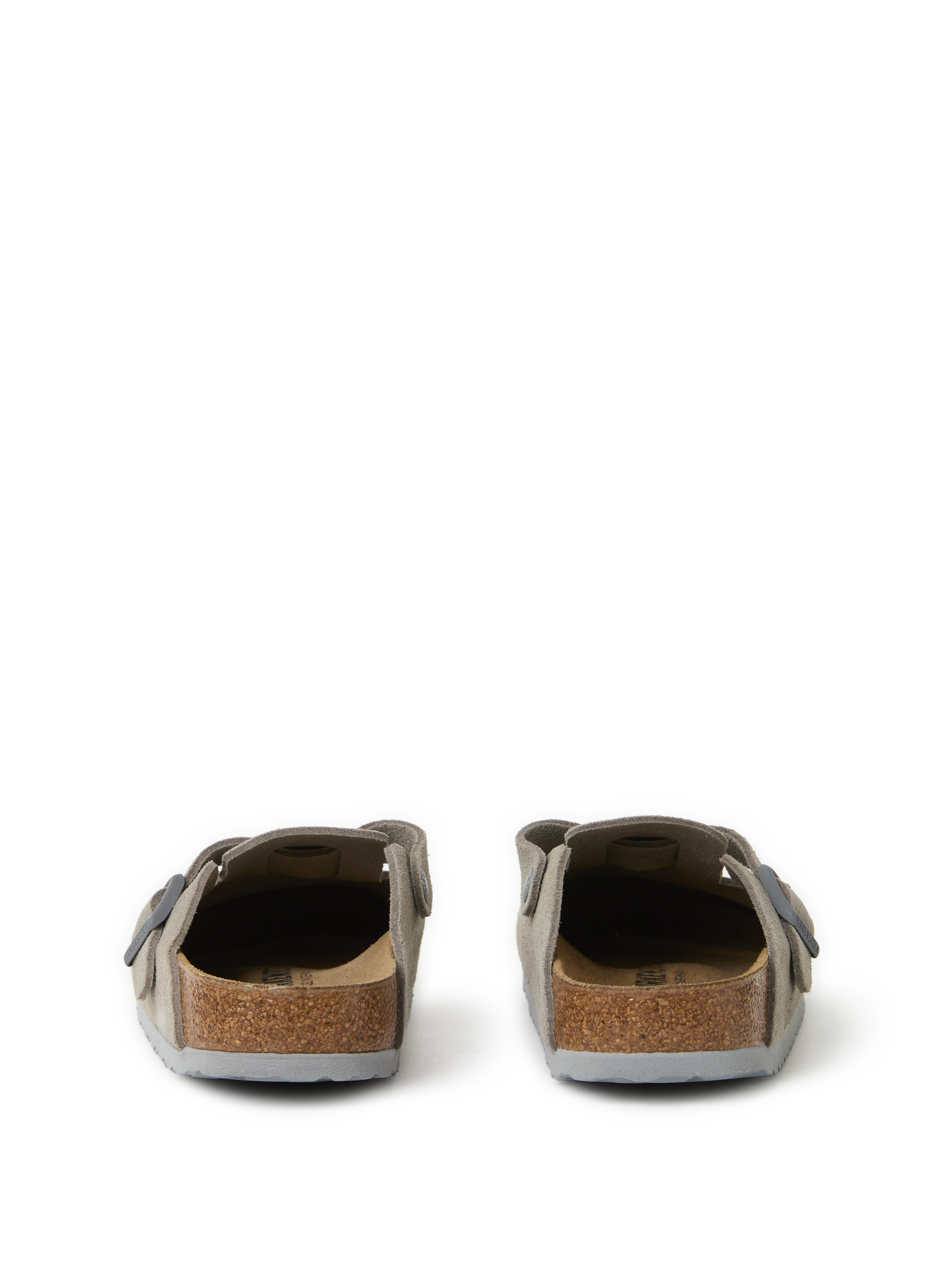 Boston suede leather mules BIRKENSTOCK Grey